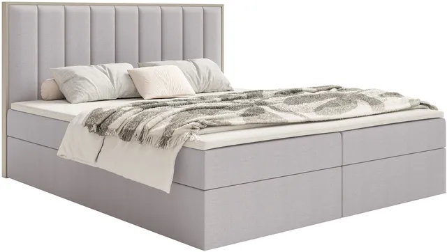 selsey-togents-kontinentalbett-140x200-cm-mit-stauraum-topper-grau-chenille image 1