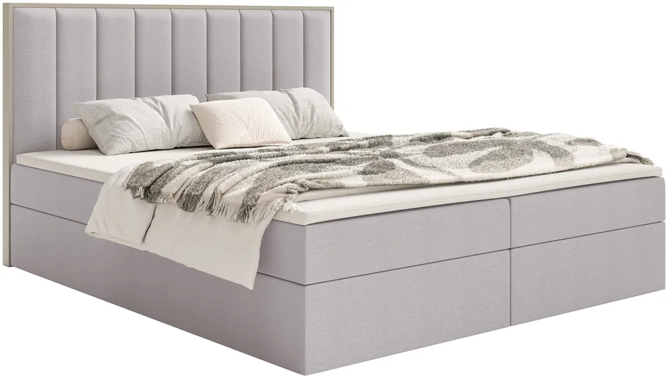 selsey-togents-kontinentalbett-140x200-cm-mit-stauraum-topper-grau-chenille image 1