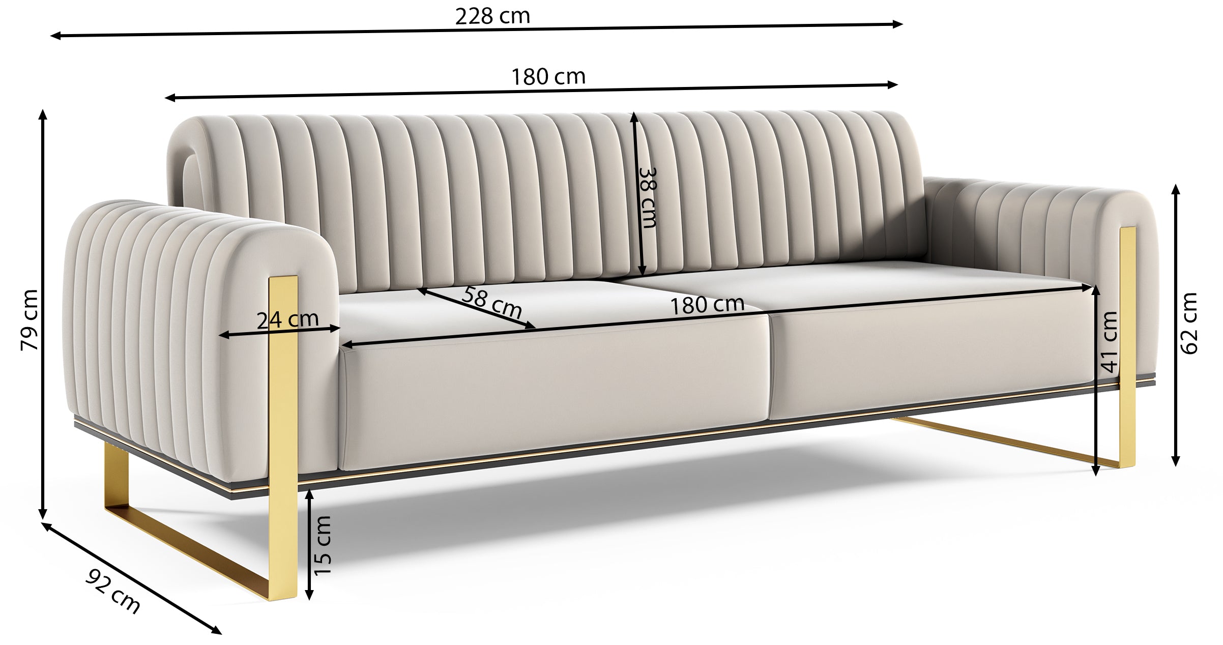 selsey-parissa-3-sitzer-sofa-dunkelgrauer-samt-mit-chrombeinen image 6