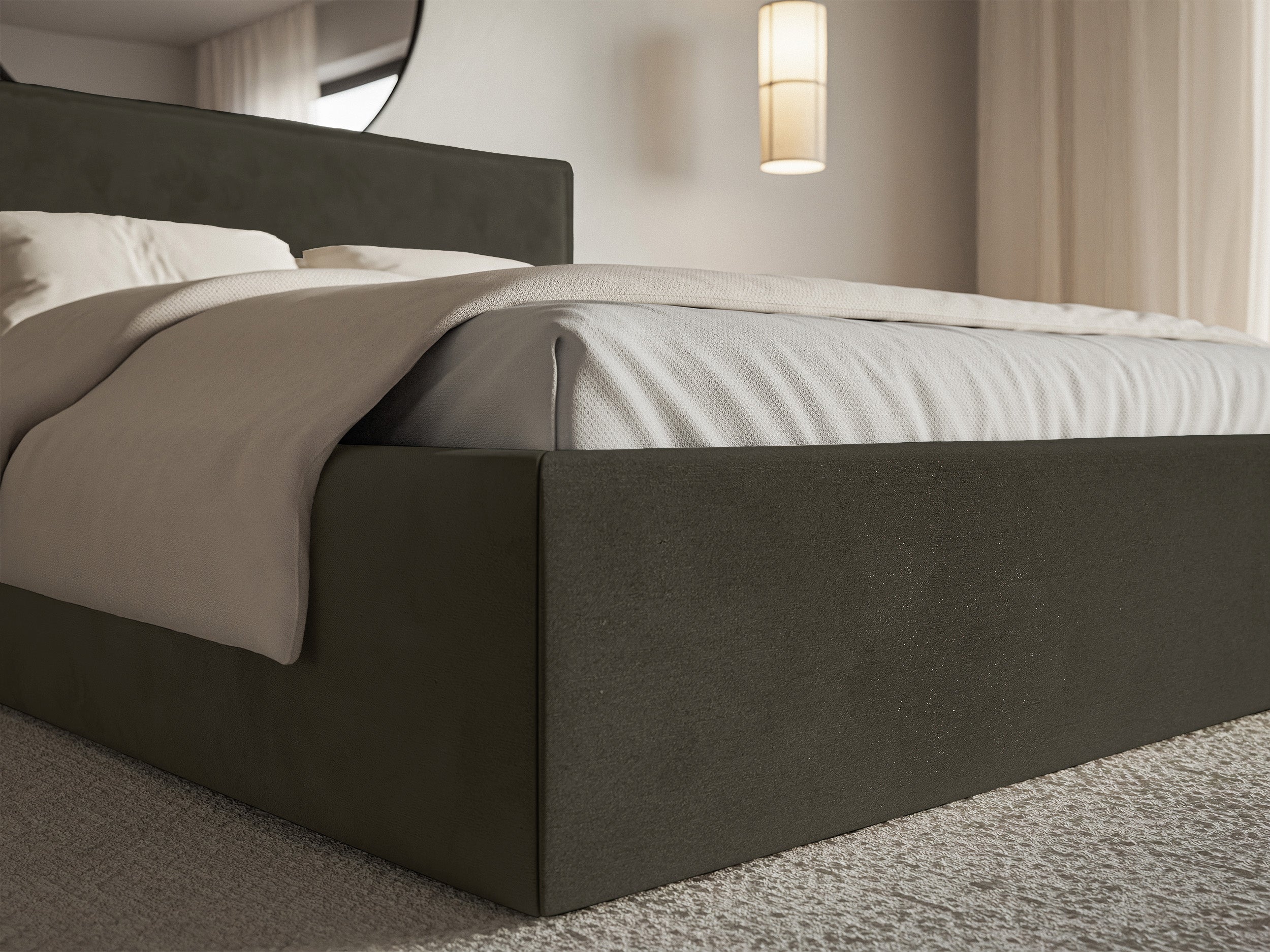 selsey-softie-polsterbett-160x200-cm-dunkelgr-n-velours-wasserabweisend image 5