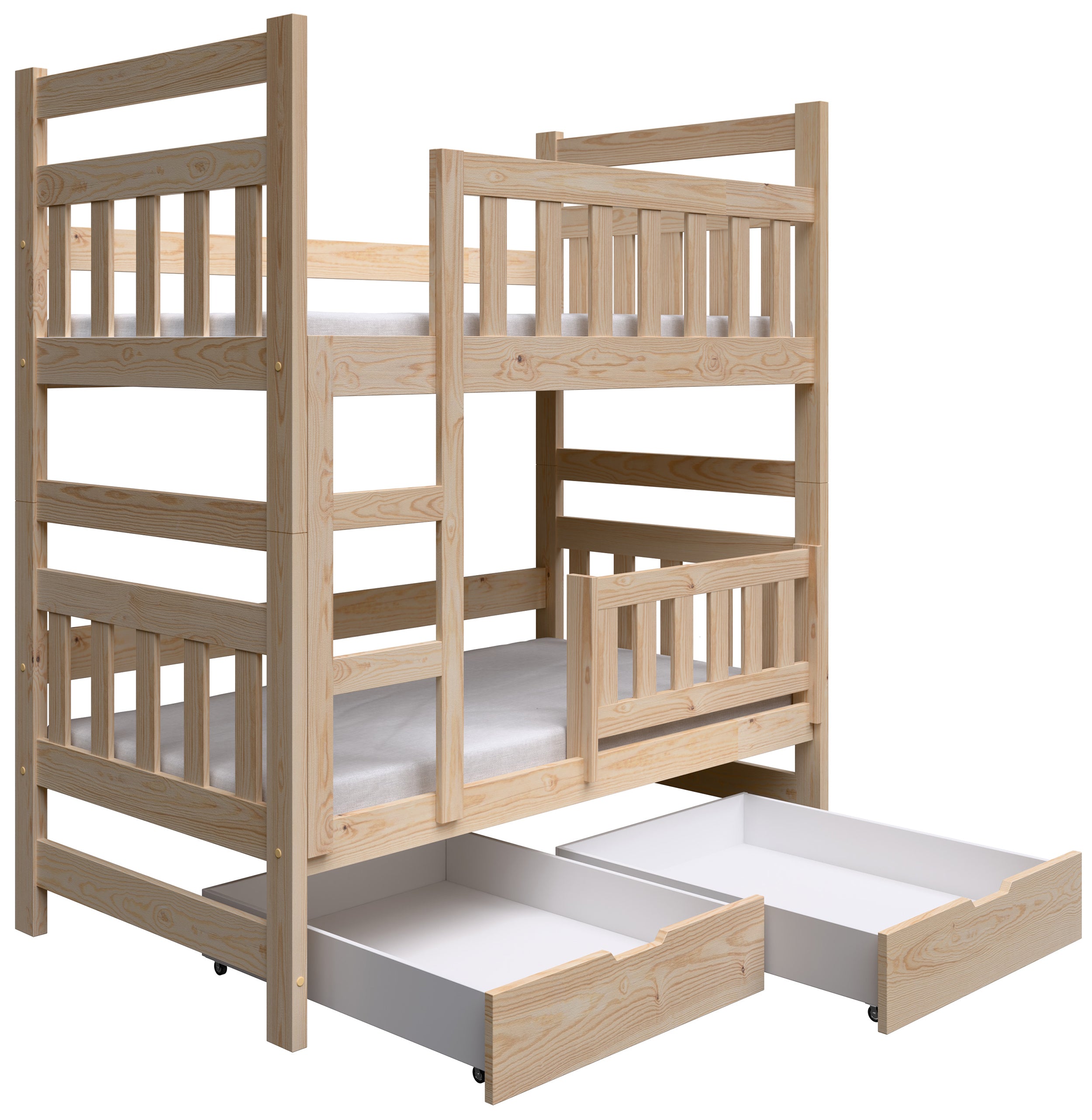 selsey-dromi-etagenbett-80x185-cm-mit-matratzen-und-schubladen-kiefer image 1