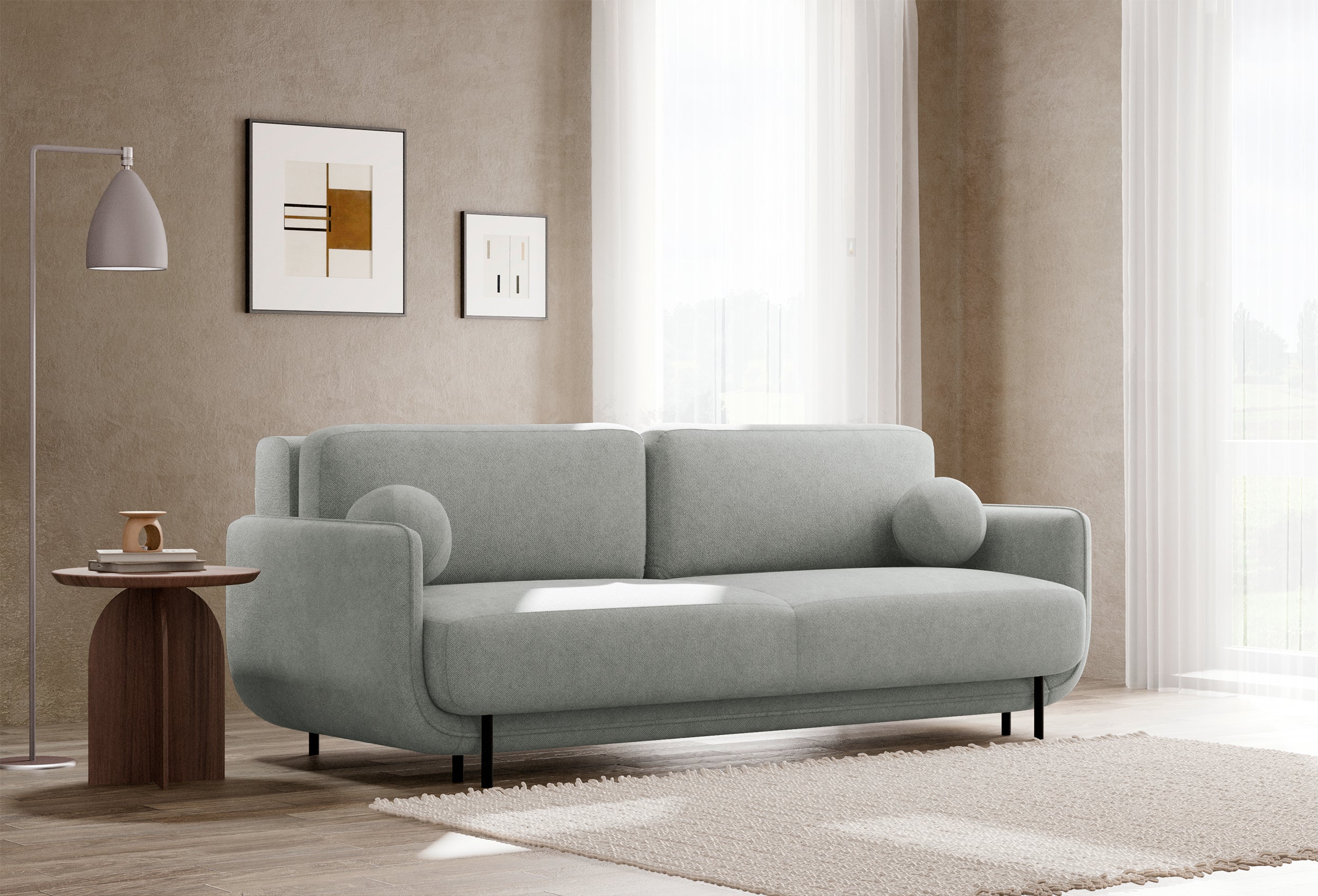 selsey-ovals-3-sitzer-schlafsofa-ausklappbar-in-hellgrau-mit-flechtmuster image 2