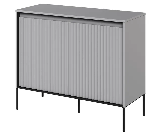 selsey-trend-kommode-98-cm-zweit-rig-grau-mit-led image 1