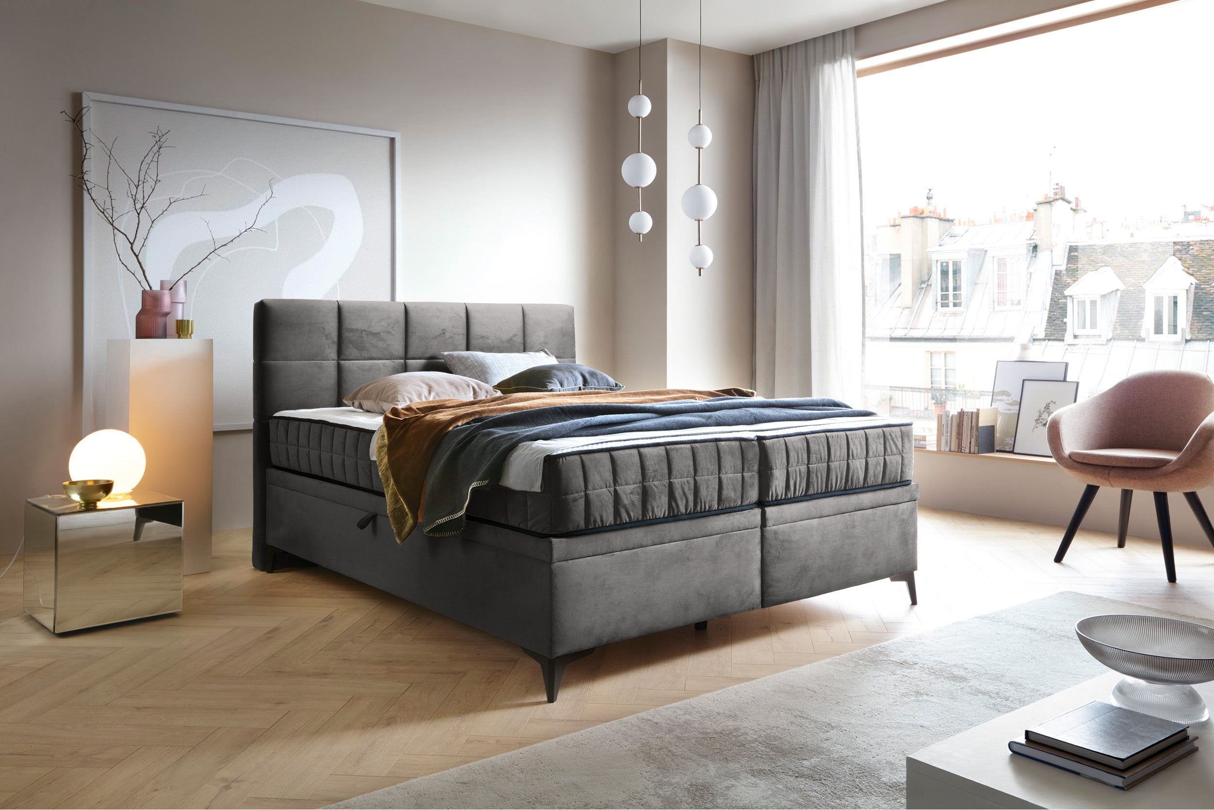 selsey-beriano-kontinentales-bett-180x200-cm-mit-stauraum-und-matratze-aschgraue image 2