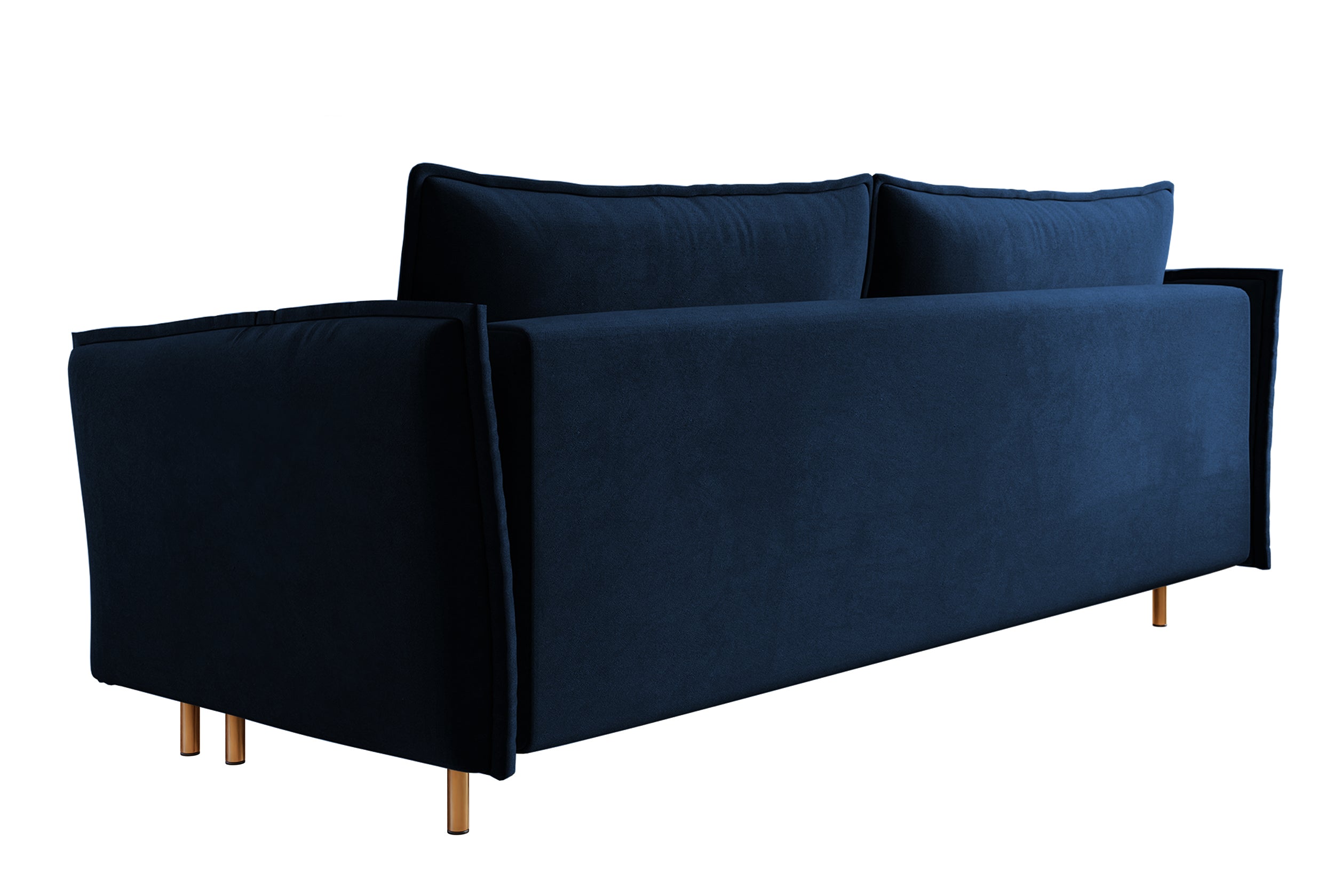 selsey-ummo-dreisitziges-schlafsofa-marineblau-mit-stauraum-velours-goldene-bein image 6