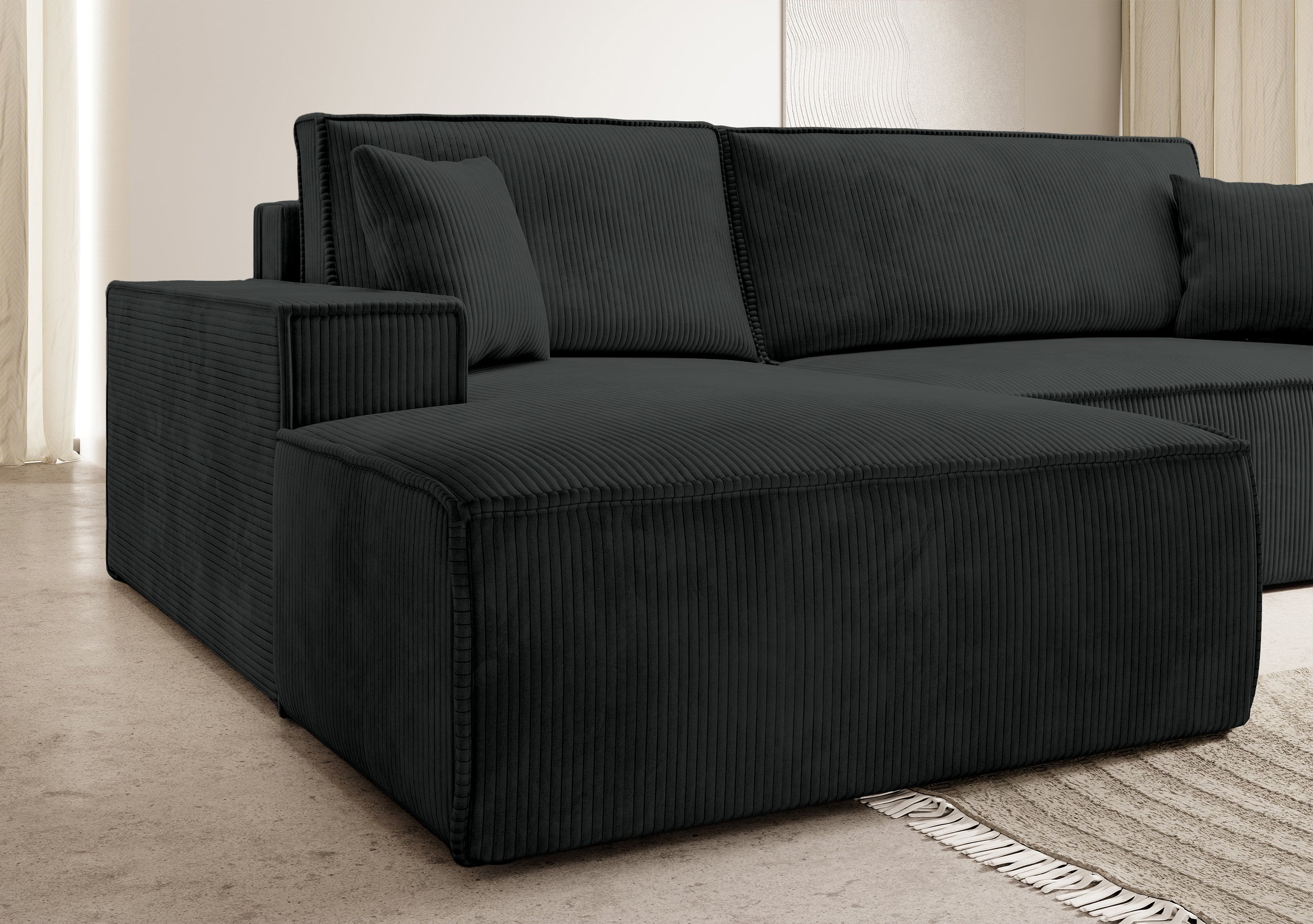 selsey-farese-new-ecksofa-mit-schlaffunktion-l-f-rmig-linksseitig-schwarzer-cord image 3