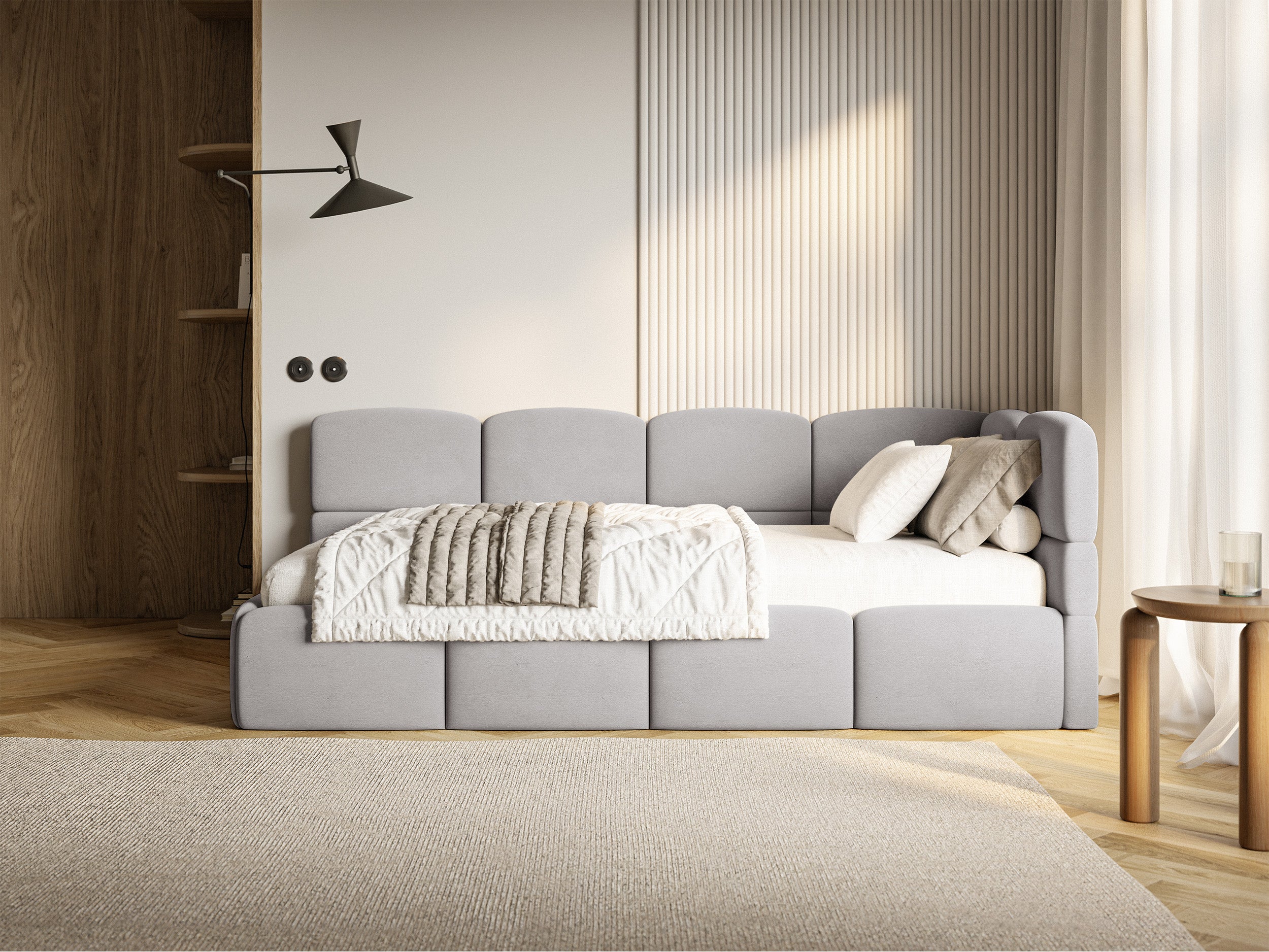 selsey-cloudy-jugendbett-120x200-cm-rechtsseitig-mit-stauraum-hellgrauer-velours image 4