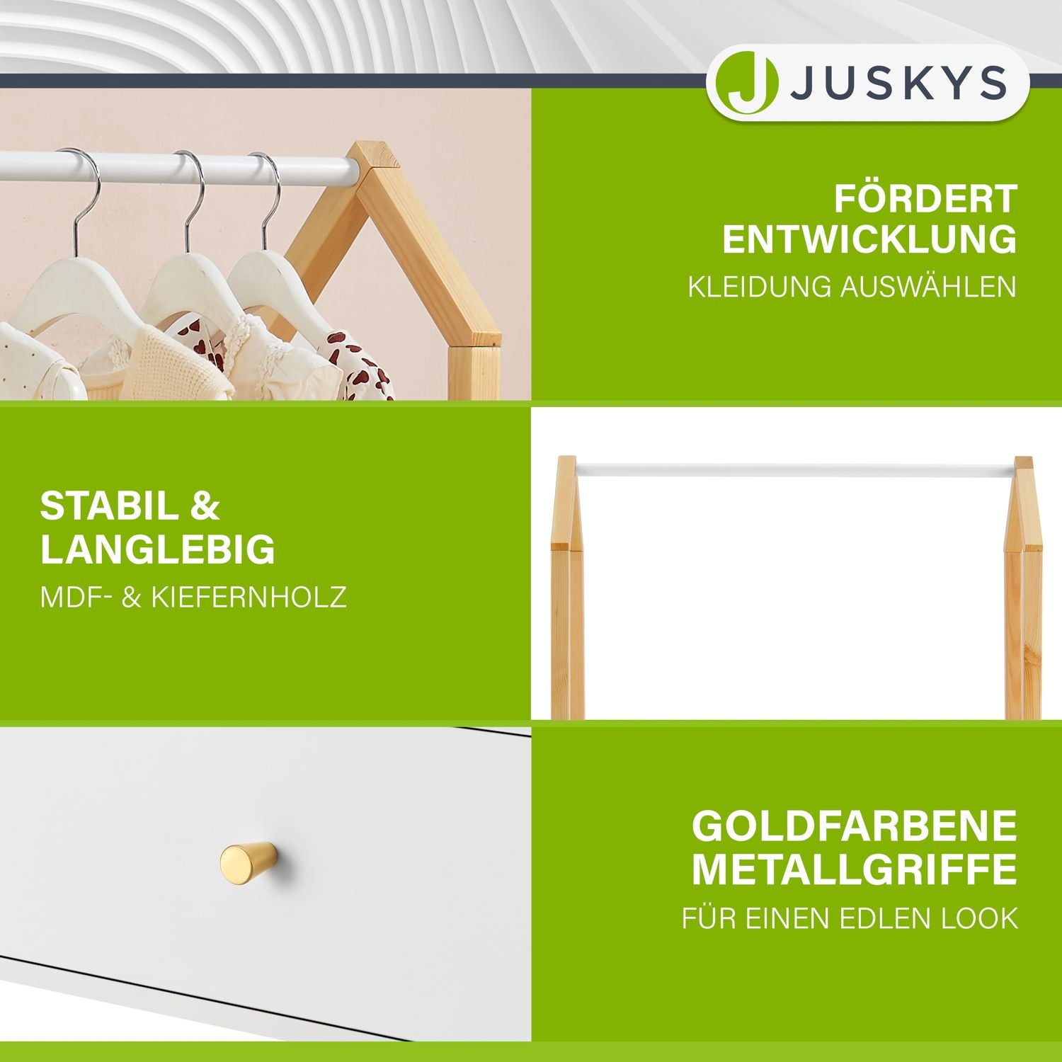 juskys-kinder-kleiderst-nder-filla-mit-schublade-wei image 3