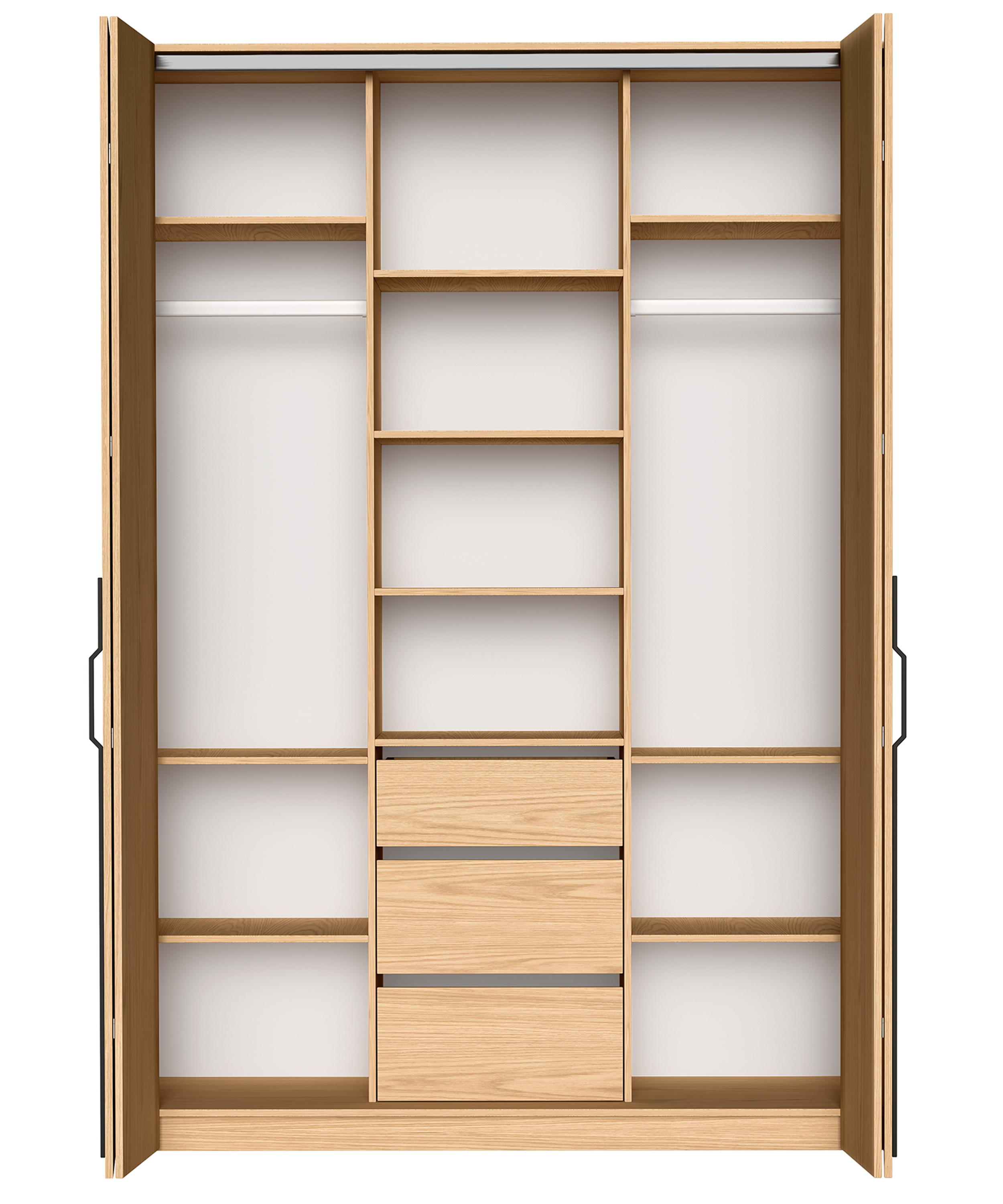 selsey-bari-kleiderschrank-170-cm-eiche-bookmatch-mit-3-schubladen-zweit-rig image 3