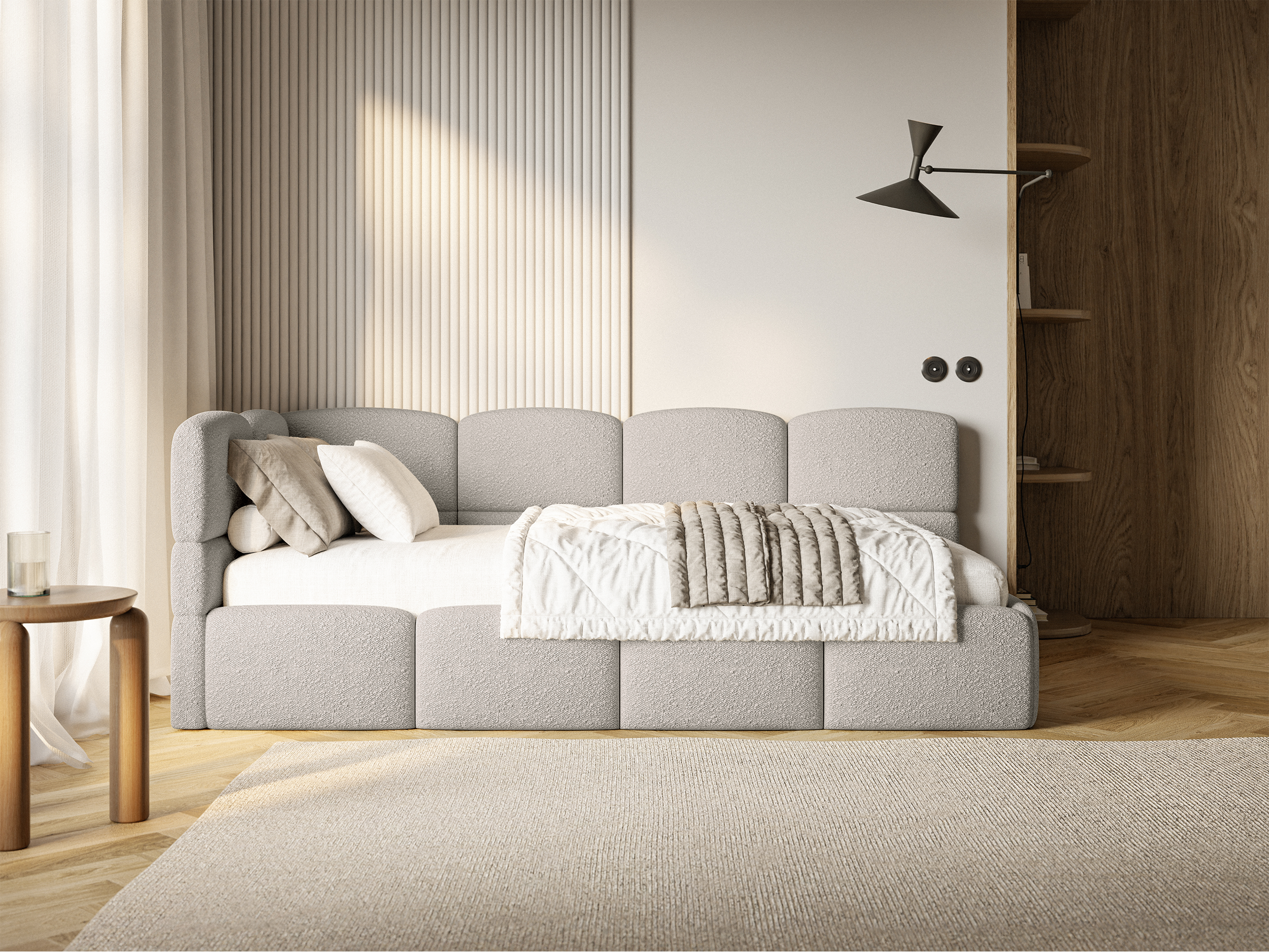 selsey-cloudy-jugendbett-90x200-cm-linksseitig-mit-stauraum-grau-beiges-boucl image 3