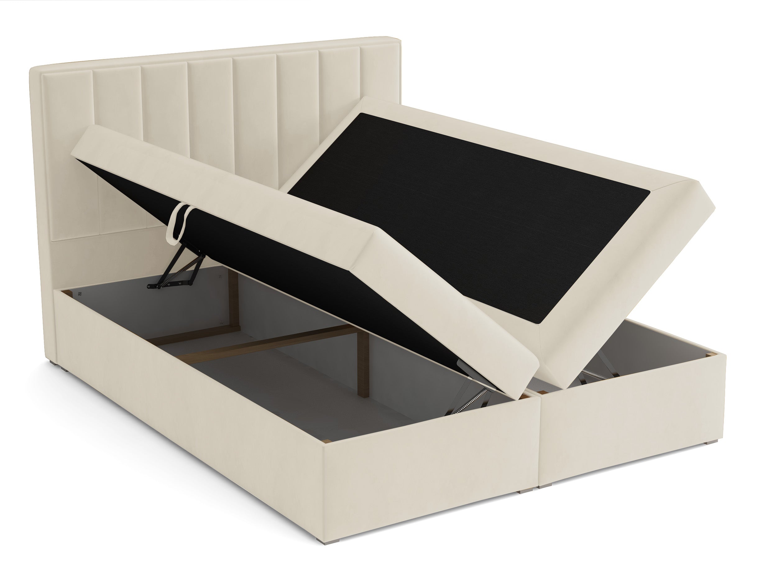 selsey-rinus-kontinentales-bett-180x200-cm-mit-stauraum-und-topper-creme-samt image 3