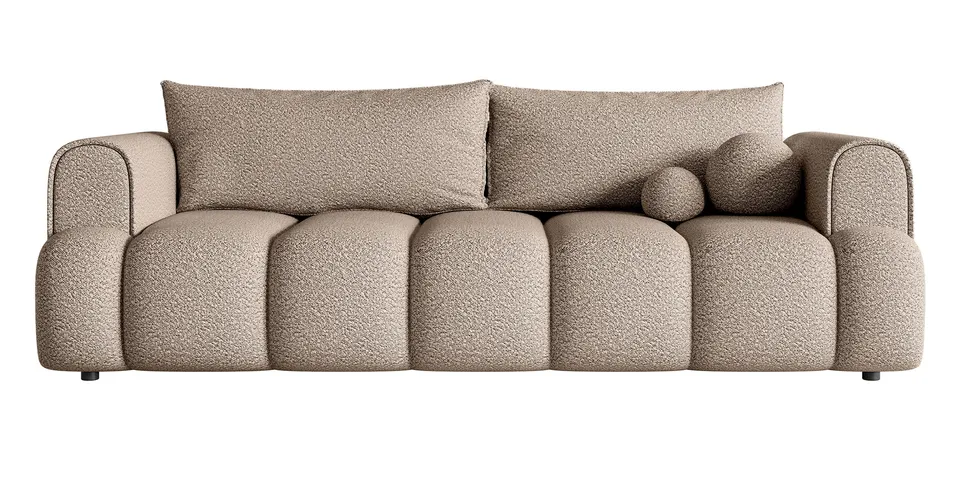 selsey-dandelino-drei-sitzer-sofa-mit-schlaffunktion-dunkelbeige-boucl image 1