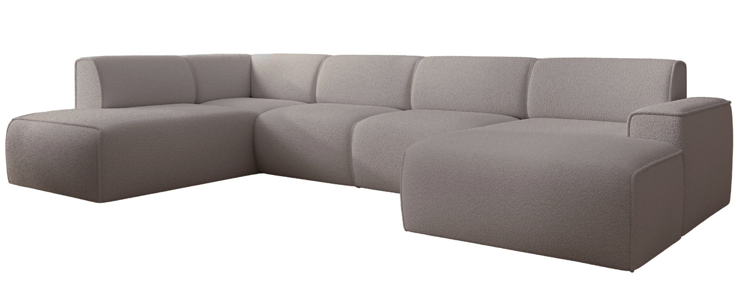 selsey-bouvi-ecksofa-u-f-rmig-linksseitig-grau-brauner-boucl image 4