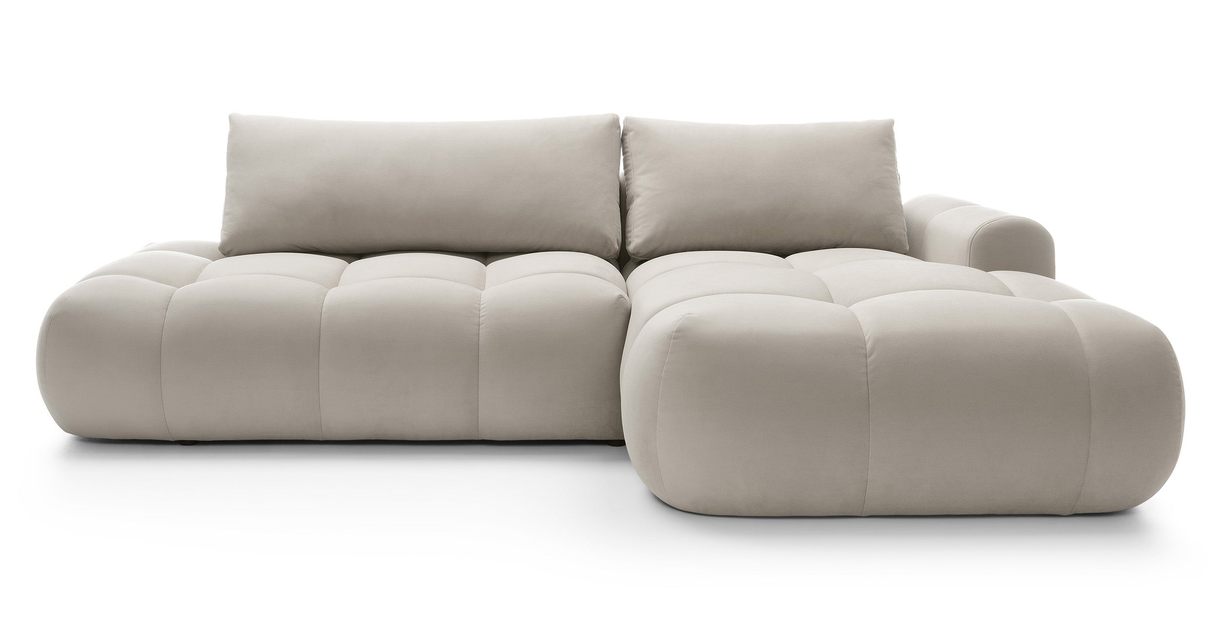 selsey-ombo-ecksofa-l-form-mit-schlaffunktion-und-stauraum-grau-beige-samt-recht image 1
