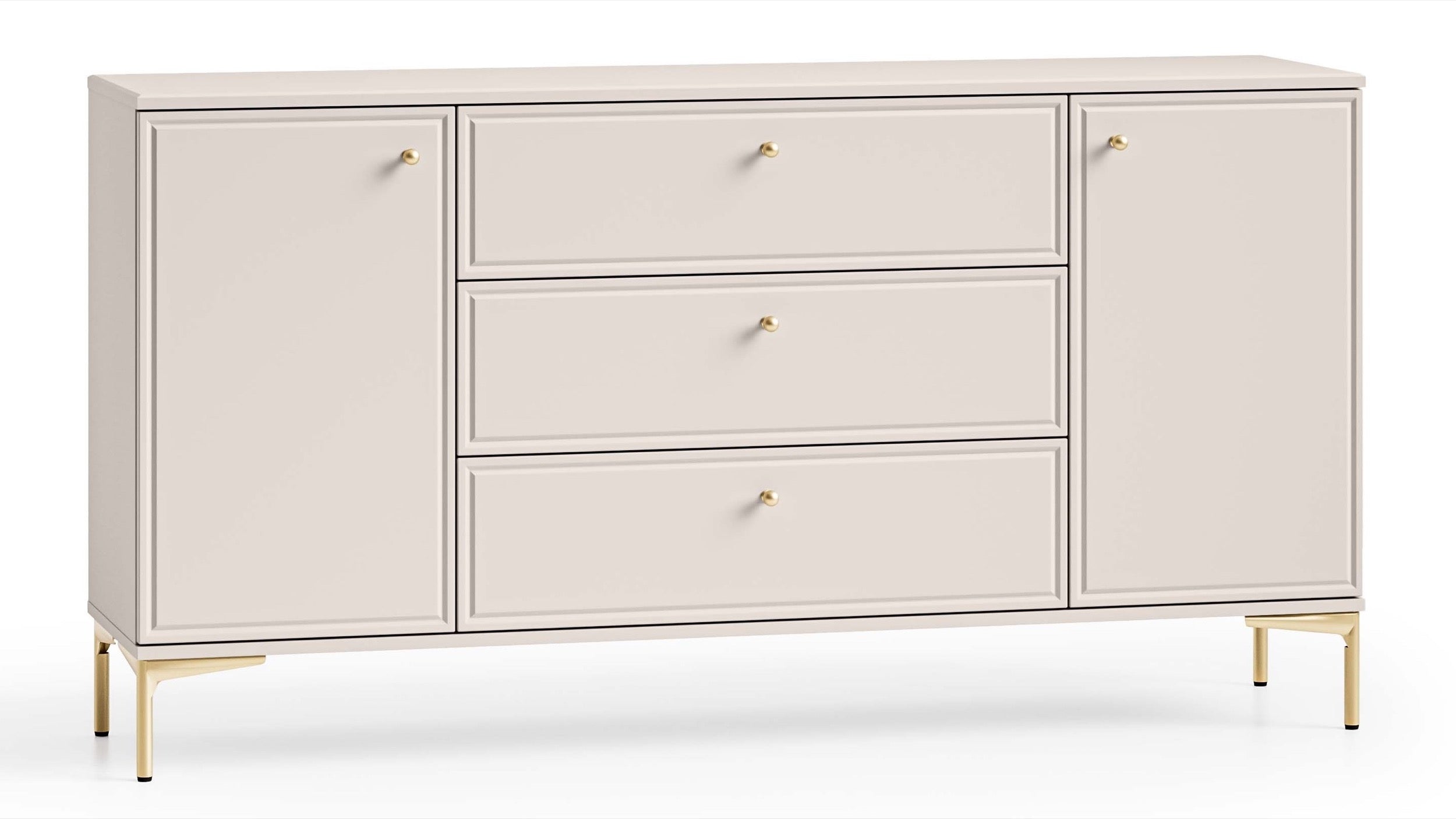 selsey-sandro-kommode-zweit-rig-mit-drei-schubladen-160-cm-kaschmir image 1