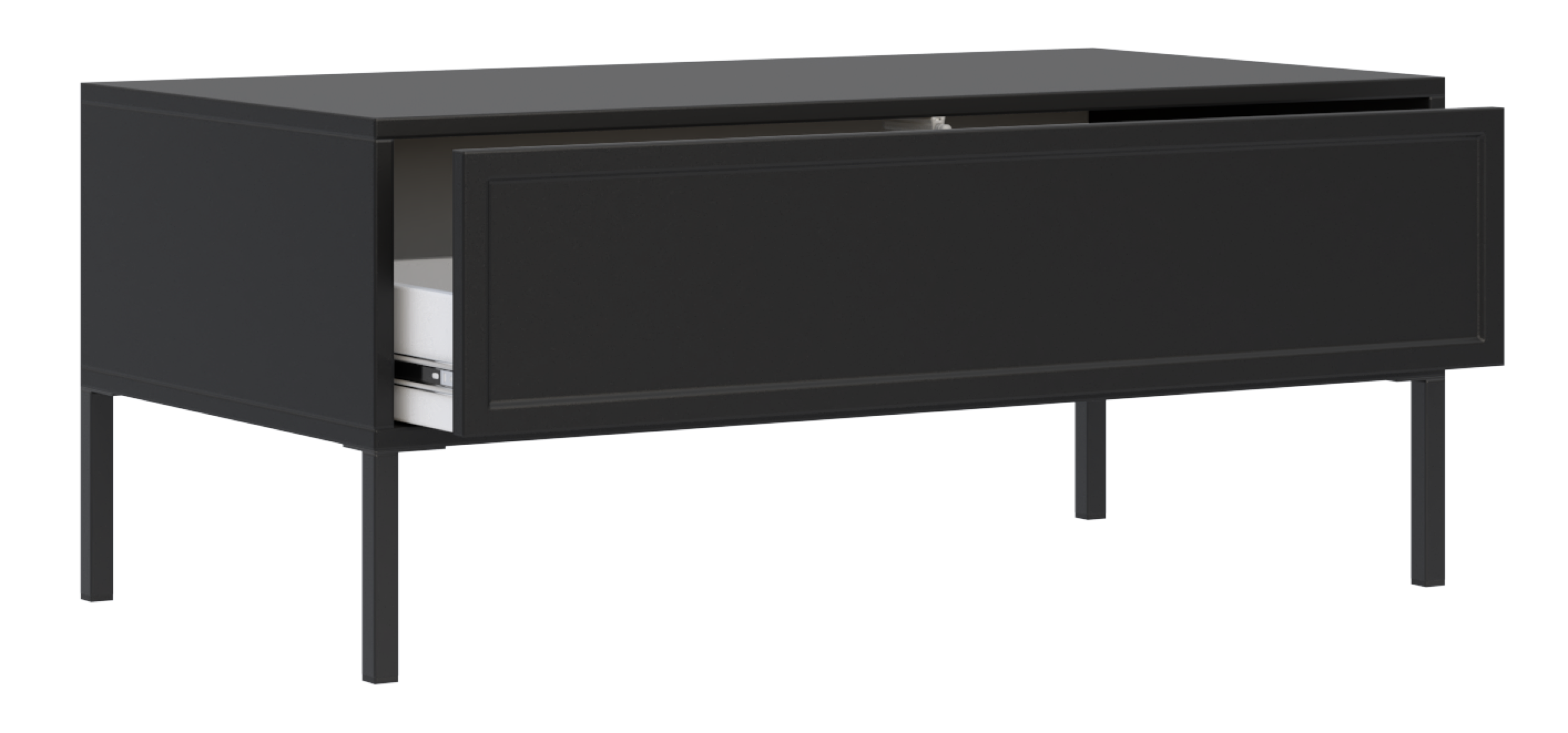selsey-velveto-couchtisch-100x50-cm-schwarz-mit-schublade image 3