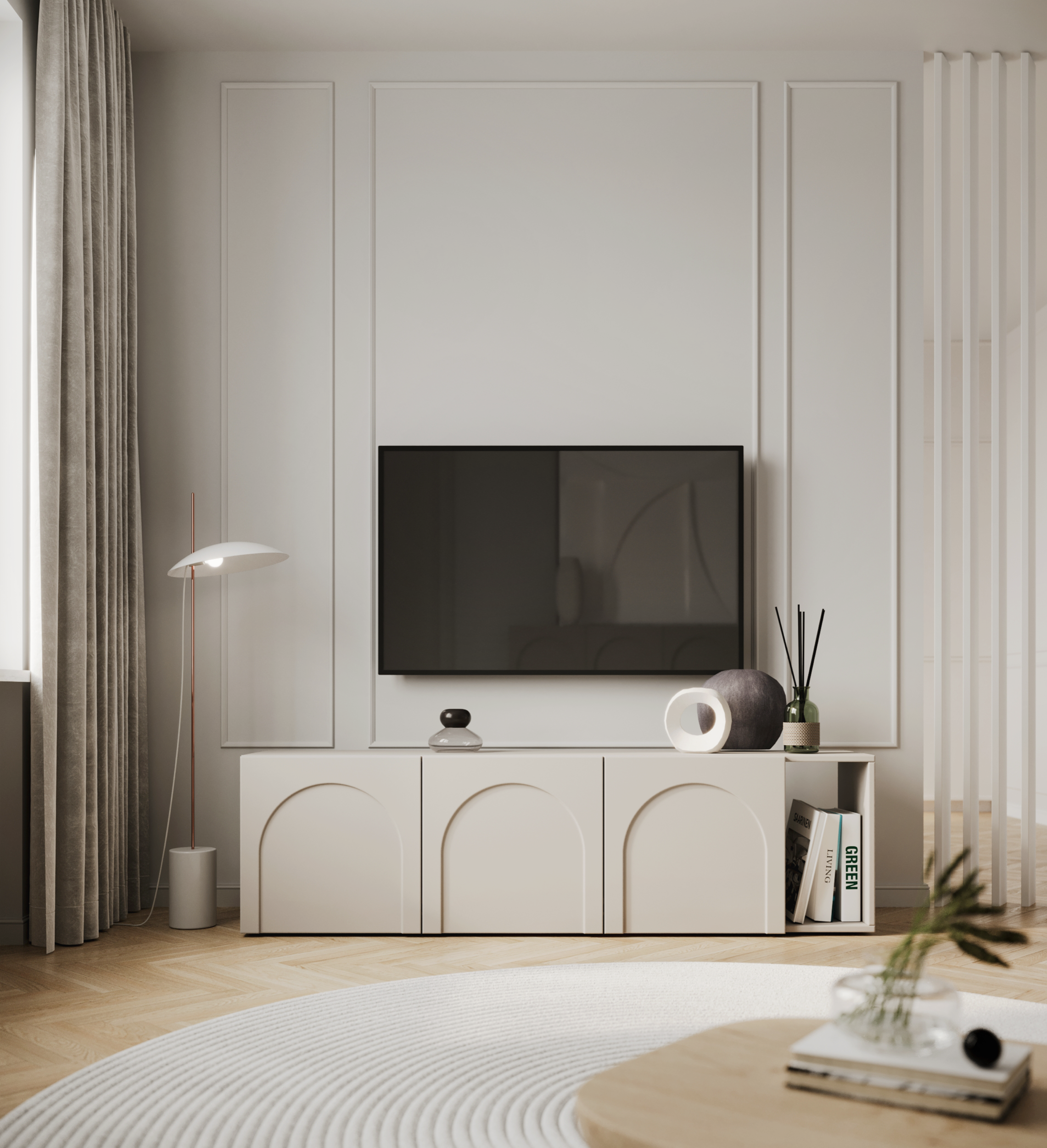 selsey-arkadia-tv-schrank-175-cm-kaschmir-mit-4-t-ren-gefr-ste-bogen-fronten image 4