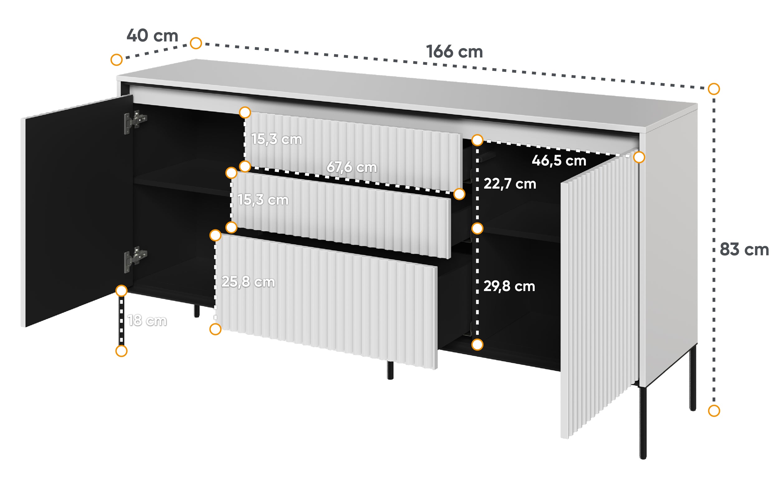 selsey-trend-zweit-rige-kommode-166-cm-mit-3-schubladen-und-led-wei image 6