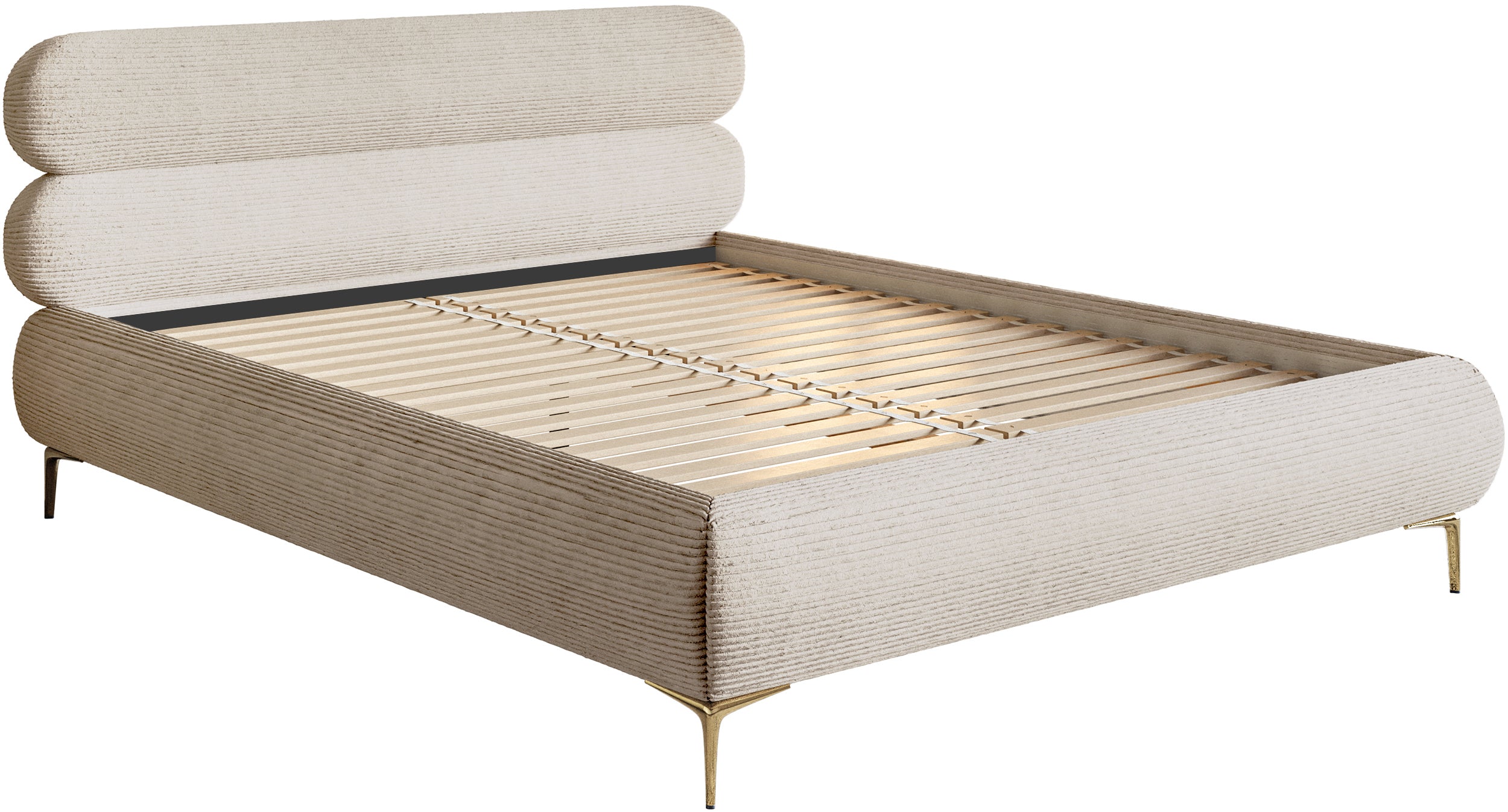 selsey-roule-cord-gepolstertes-bett-160x200-cm-hellbeige-goldene-beine image 7