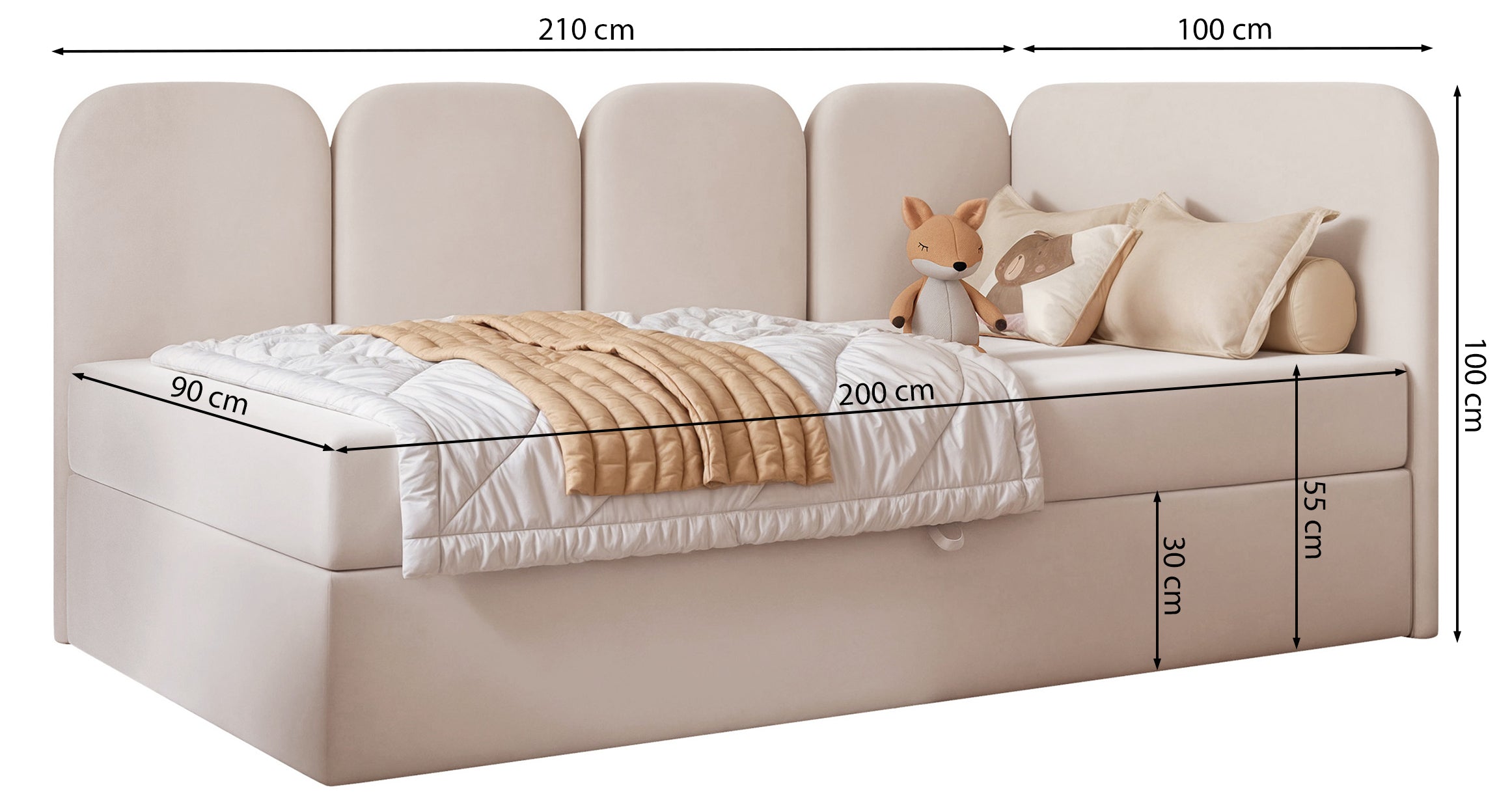 selsey-nubini-jugendbett-90x200-cm-rechts-hellblauer-hydrophober-samt-mit-staura image 5