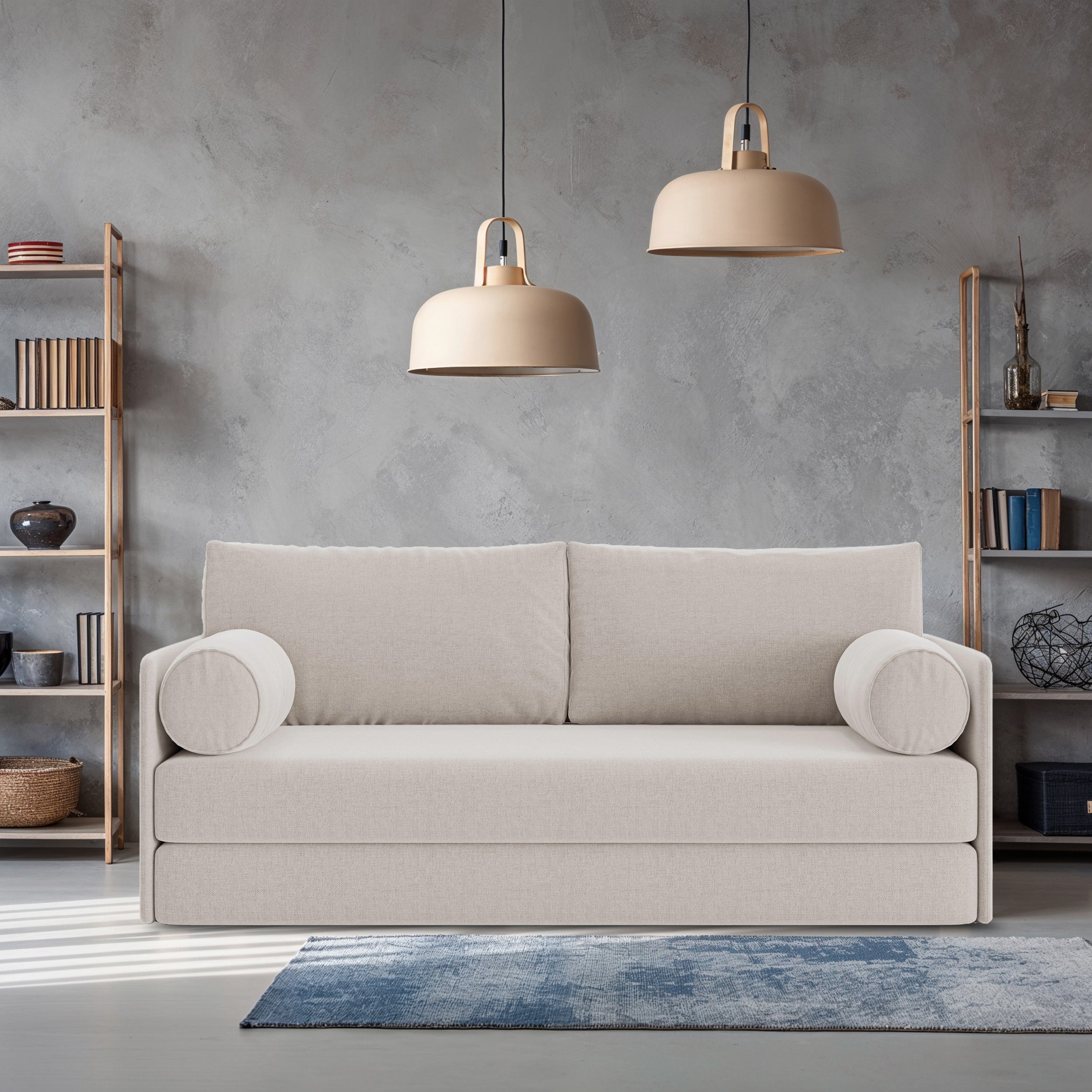 selsey-estano-dreisitziges-ausklappbares-sofa-helles-beige-geflecht image 2