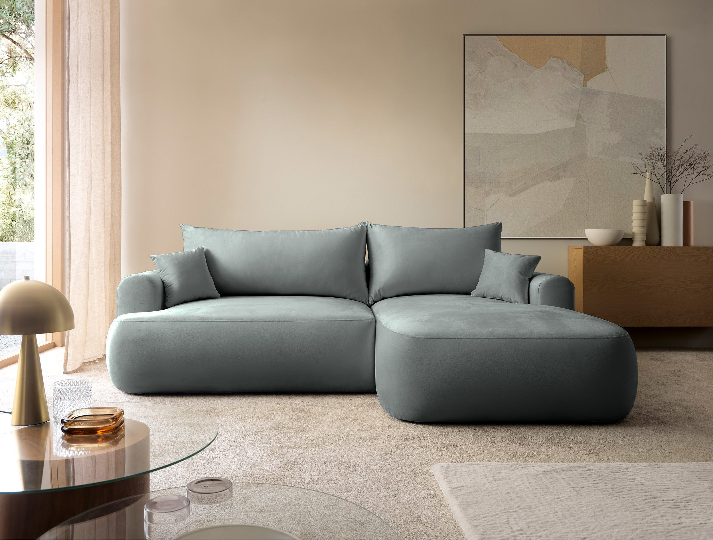 selsey-ovo-ecksofa-l-rechts-mit-schlaffunktion-und-stauraum-grauer-samt image 2