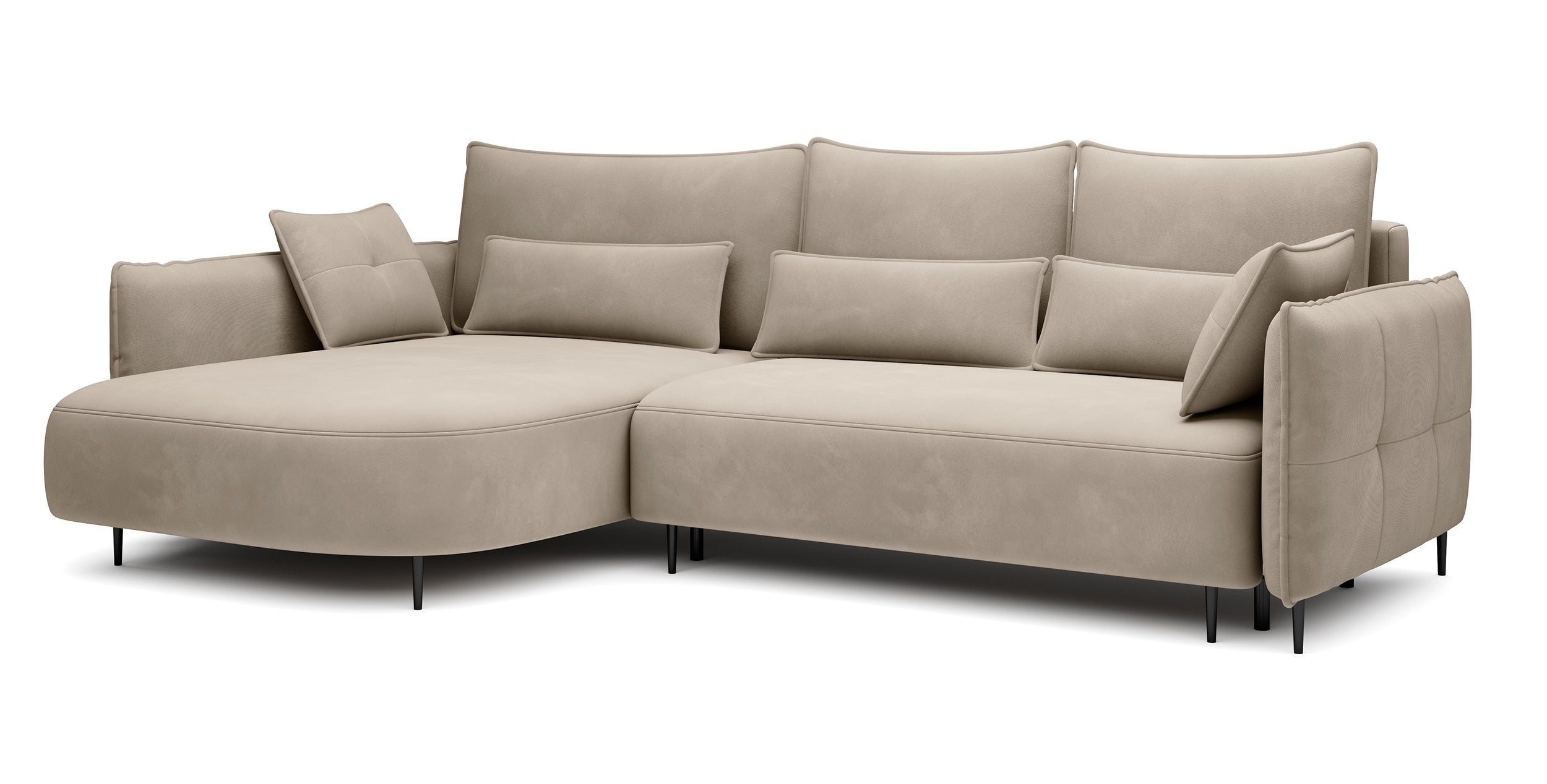 selsey-oblivio-ecksofa-mit-schlaffunktion-l-form-links-hellbeige-samt-wasserabwe image 1