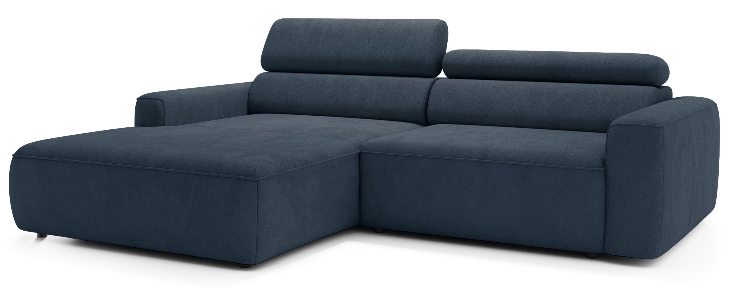 selsey-fando-ecksofa-mit-elektrischem-auszug-l-form-links-blauer-samtstoff image 4