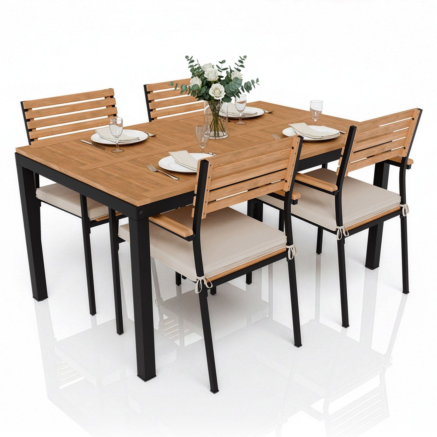 juskys-gartengarnitur-rhodos-5-teilig-akazienholz-mit-tisch-und-4-st-hlen image 3