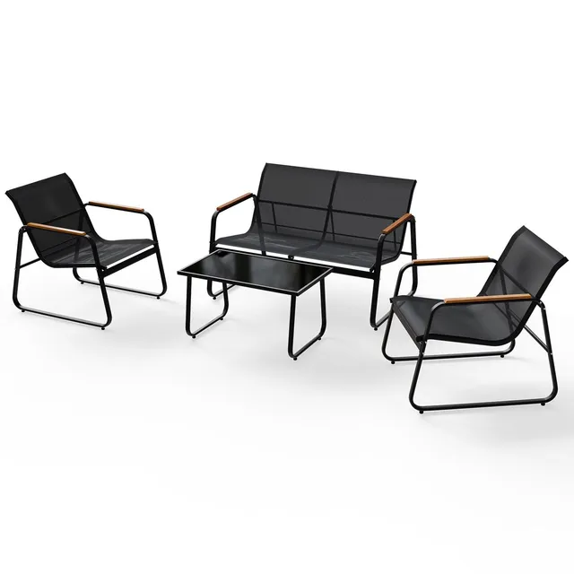 juskys-gartenm-belset-genua-4-teilig-anthrazit-mit-glastisch image 1