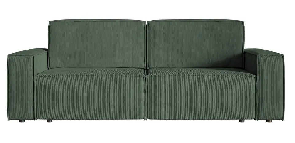 selsey-copertino-dreisitziges-schlafsofa-ausklappbar-in-gr-n-cordstoff image 1