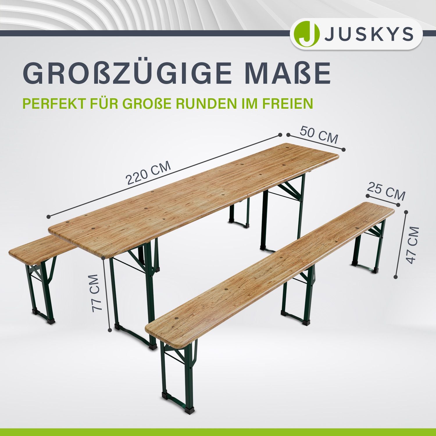 juskys-bierzeltgarnitur-passau-220-cm-tannenholz-klappbar-natur image 3