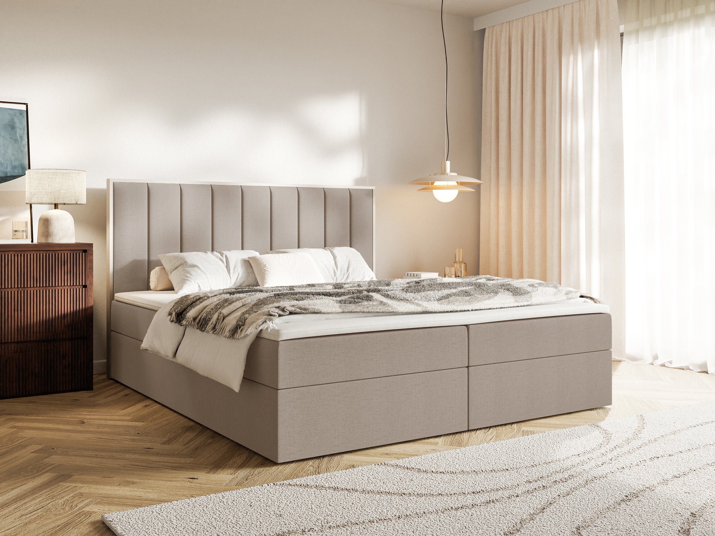 selsey-togents-kontinentalbett-180x200-cm-mit-stauraum-und-topper-brauner-hydrop image 2