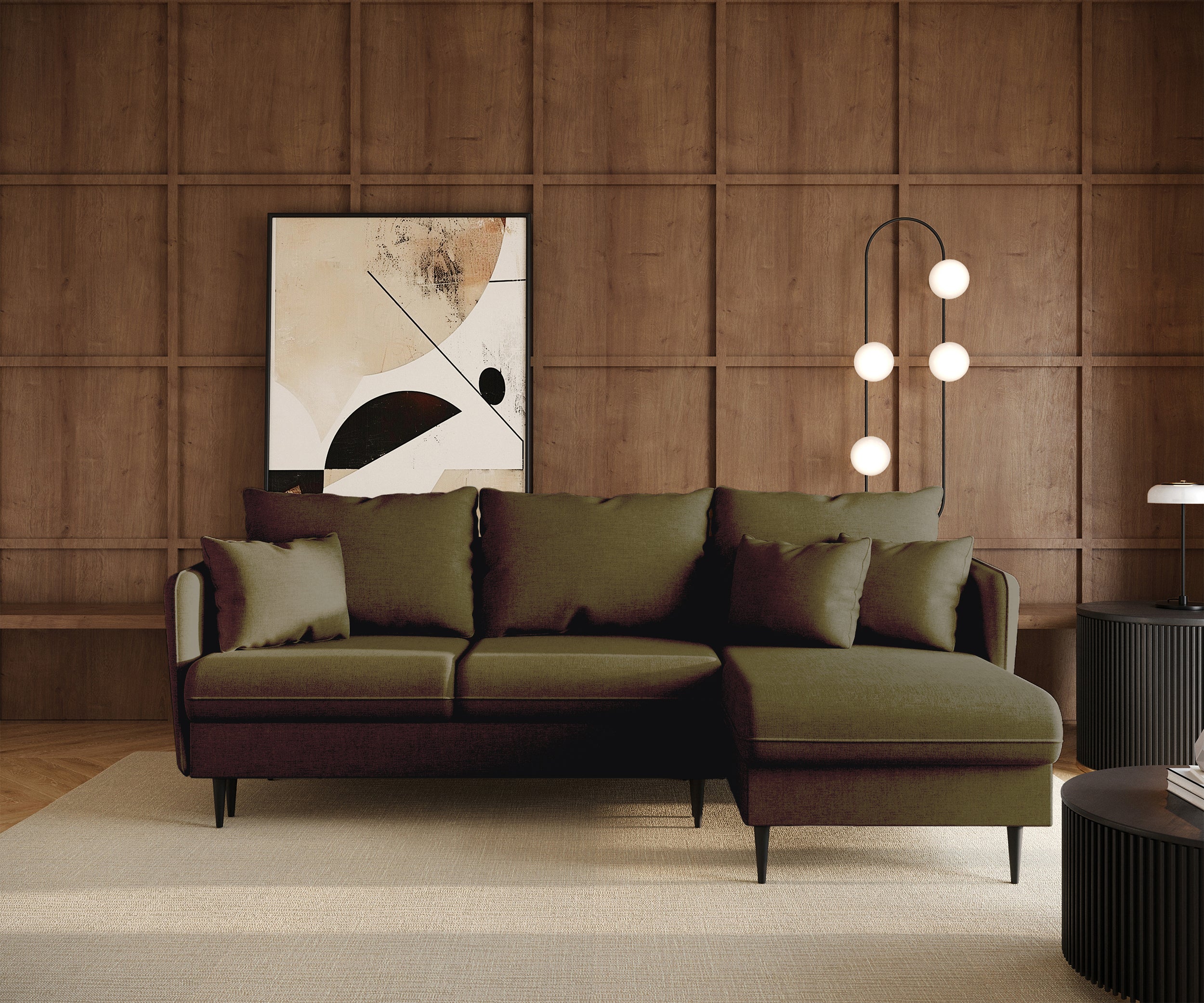 selsey-volio-ecksofa-mit-schlaffunktion-l-f-rmig-olivgr-ner-chenille-stoff-schwa image 2