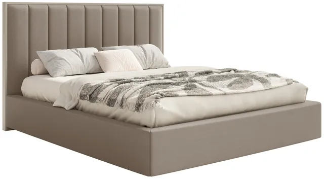 selsey-togents-gepolstertes-bett-160x200-cm-mit-stauraum-brauner-wasserabweisend image 1