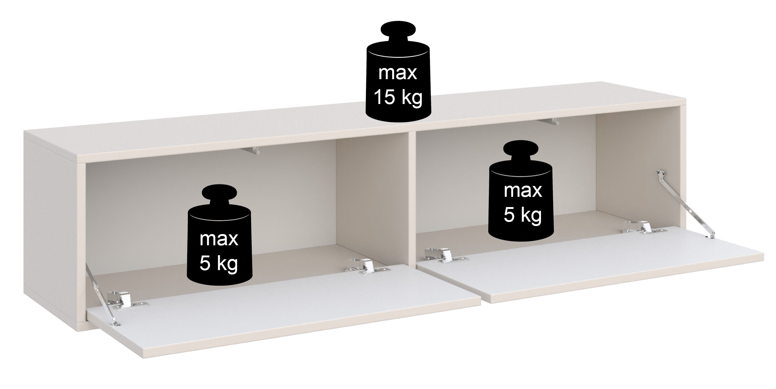 selsey-velveto-h-ngender-tv-schrank-140-cm-mit-zwei-klappen-kaschmir image 7