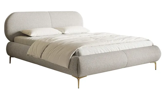 selsey-ovalle-gepolstertes-bett-140x200-cm-grau-beige-wasserabweisendes-geflecht image 1