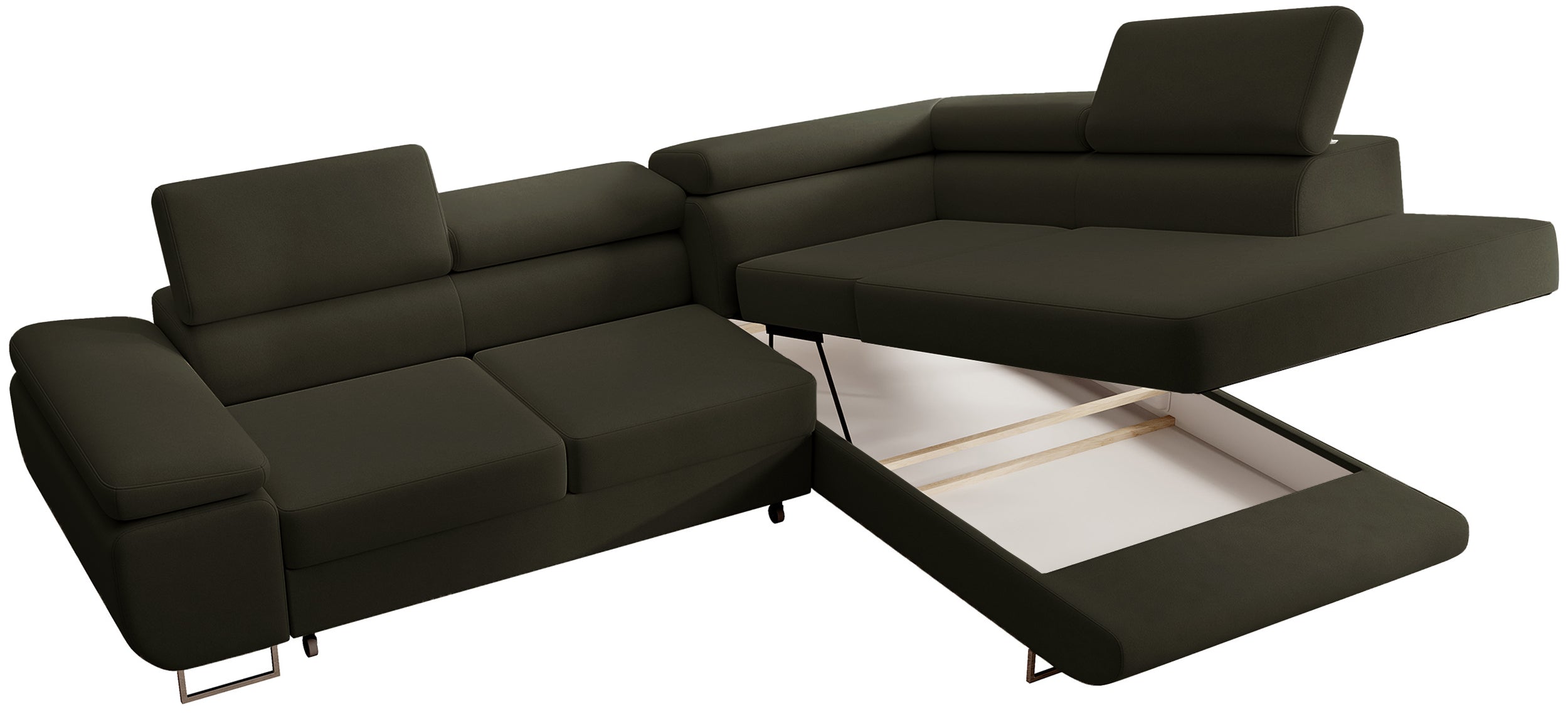 selsey-stevil-ecksofa-mit-schlaffunktion-und-stauraum-l-form-olivgr-ner-samt-rec image 8