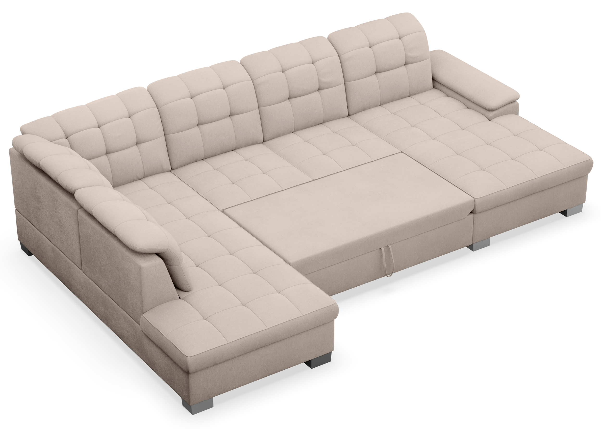 selsey-jamaal-ecksofa-u-f-rmig-rechts-mit-schlaffunktion-und-stauraum-beige-flec image 5