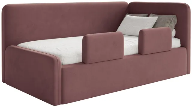 selsey-fanklo-jugendbett-120x200-cm-rechtsseitig-mit-matratze-rosa-velours image 1