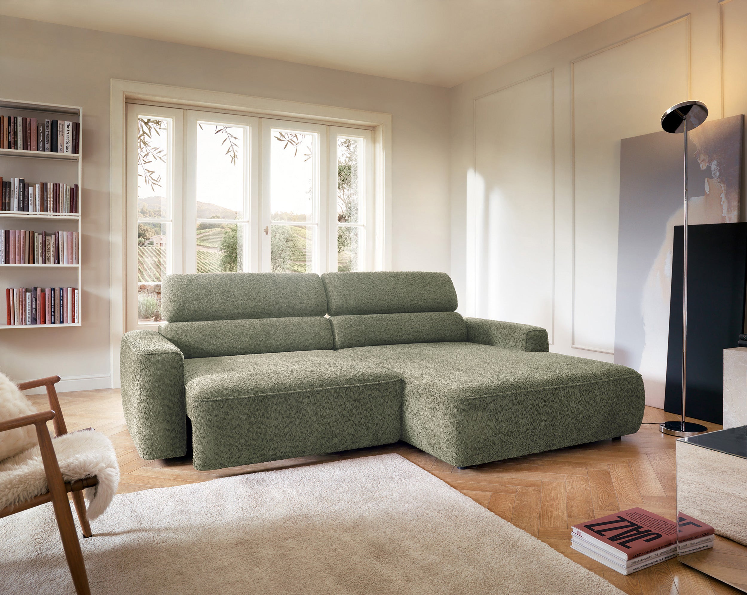 selsey-fando-ecksofa-l-rechts-salbeigr-n-chenille-mit-elektrisch-ausziehbarem-si image 3