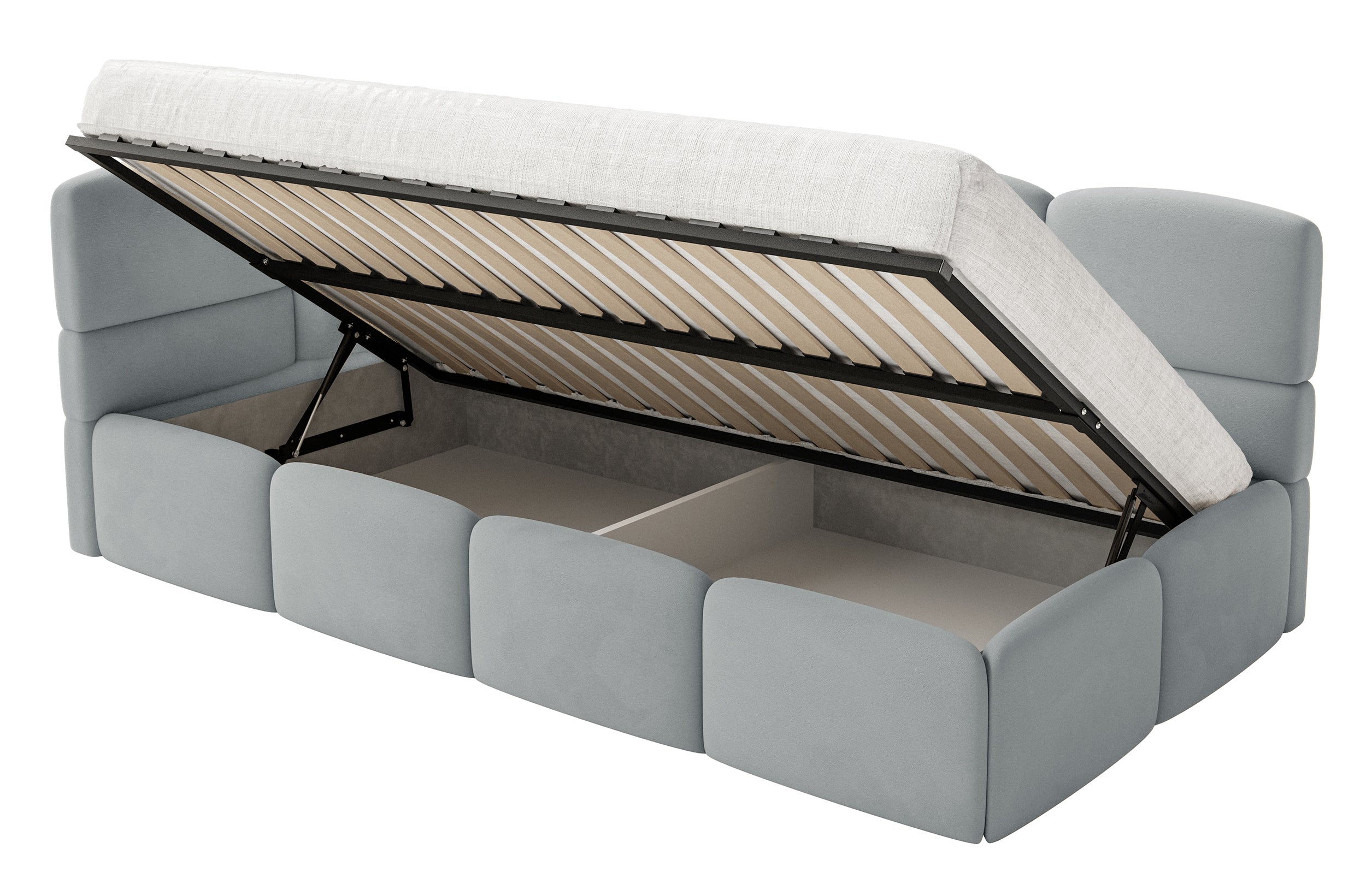 selsey-cloudy-jugendbett-120x200-cm-linksseitig-mit-stauraum-grauer-velours image 3