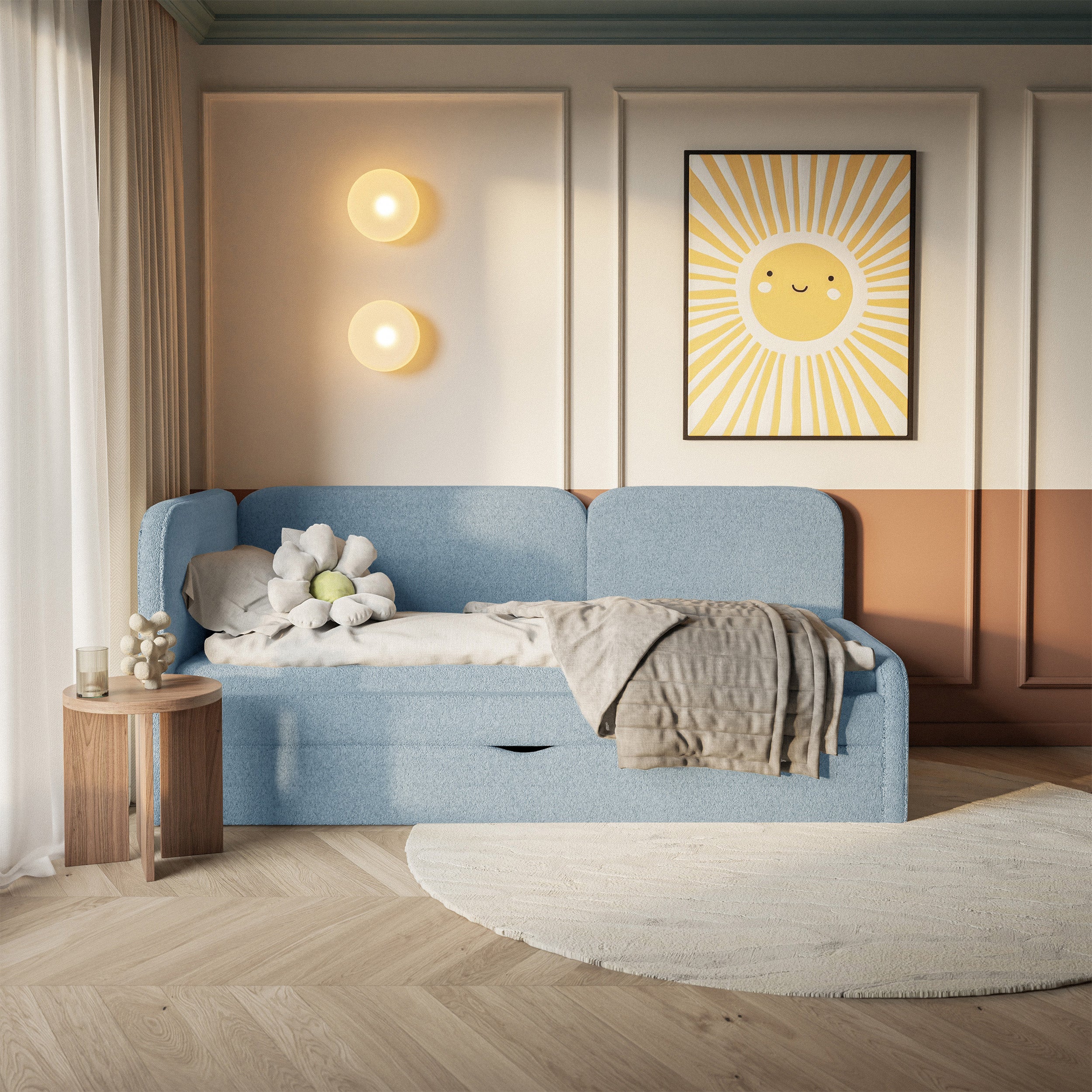 selsey-cuddy-jugendbett-90x200-cm-links-hellblau-mit-matratze-und-stauraum image 3