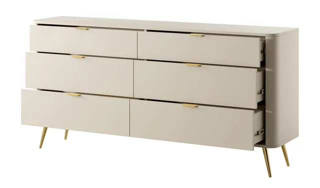 selsey-oval-kommode-173-cm-beige-sandfarben-mit-sechs-schubladen image 1