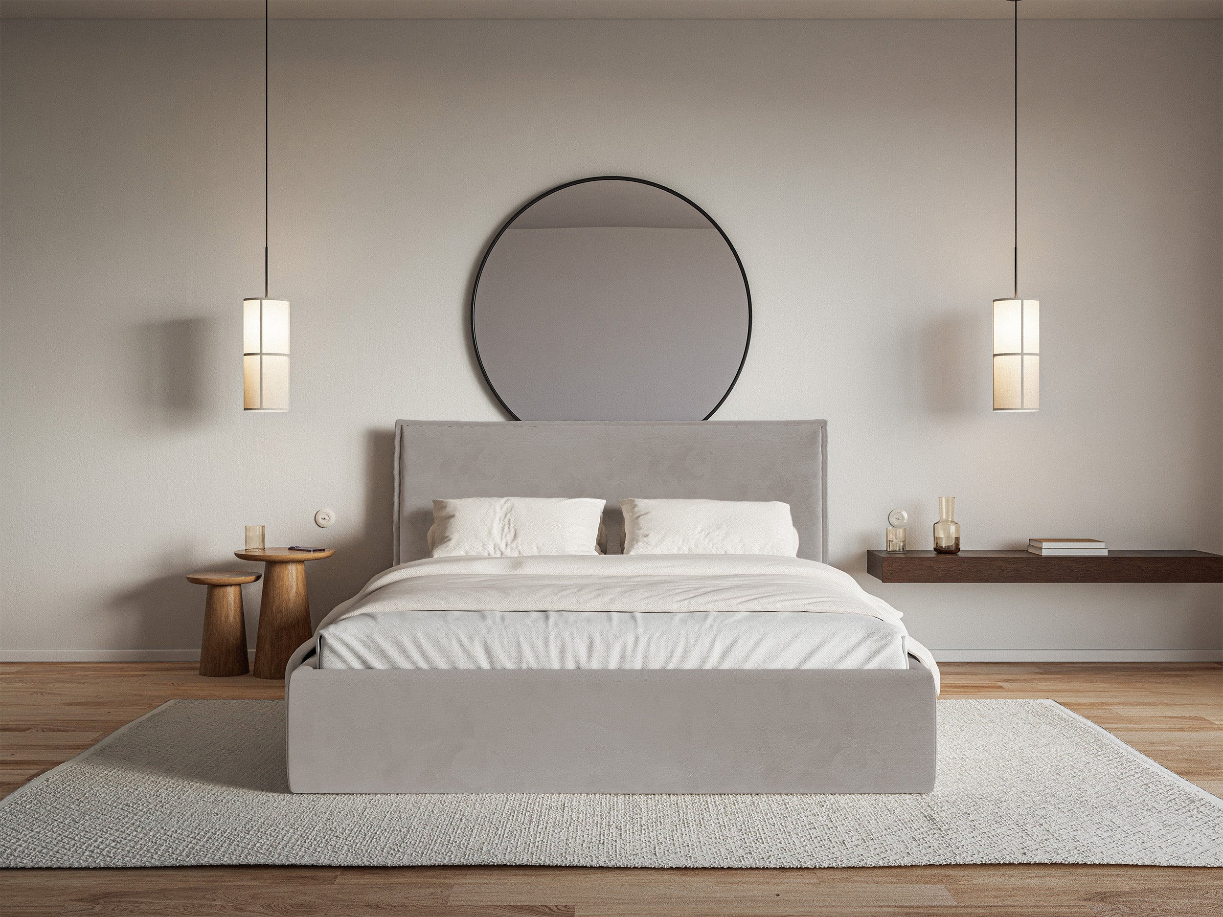 selsey-softie-slim-gepolstertes-bett-160x200-cm-grau-brauner-velours-wasserabwei image 2