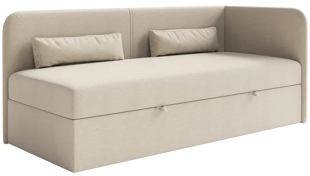 selsey-calmmo-jugendbett-90x200-cm-rechtsseitig-mit-stauraum-hellbeige-chenille image 1