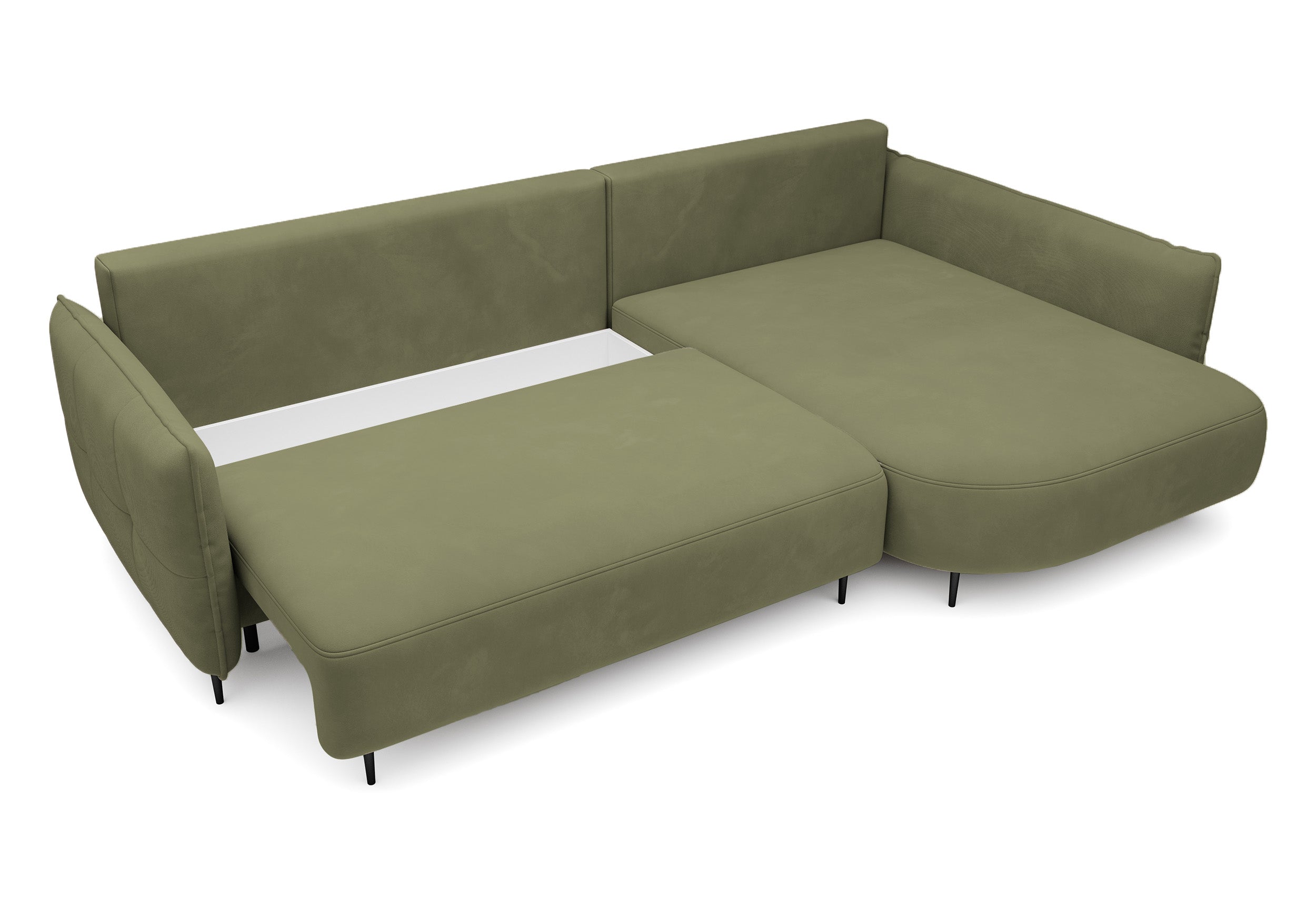 selsey-oblivio-ecksofa-mit-schlaffunktion-rechts-olivgr-ner-samt image 5