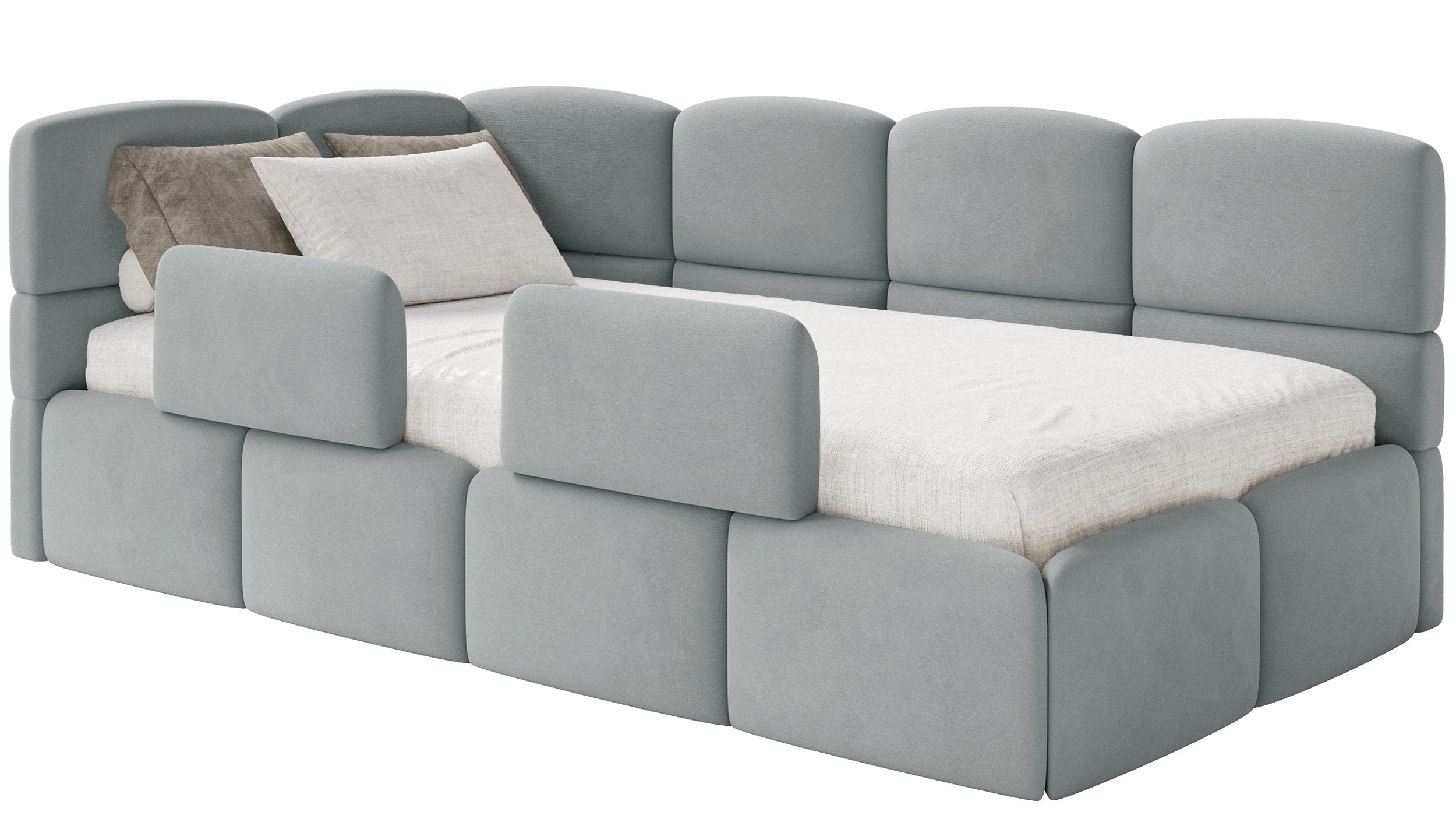 selsey-cloudy-jugendbett-120x200-cm-links-mit-stauraum-grauer-velours image 1