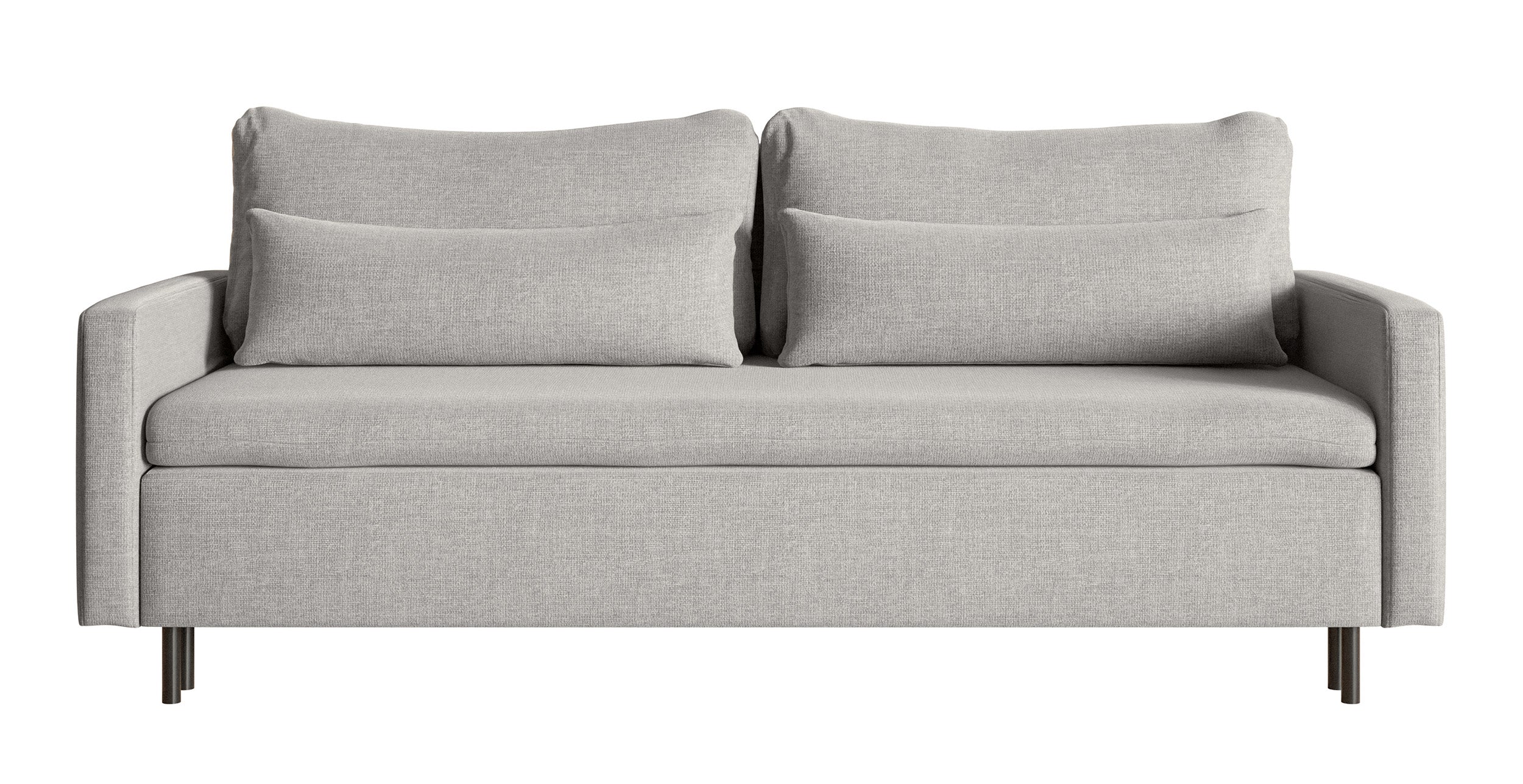 selsey-umpro-dreisitziges-schlafsofa-mit-bettkasten-grauer-chenille-bezug image 1