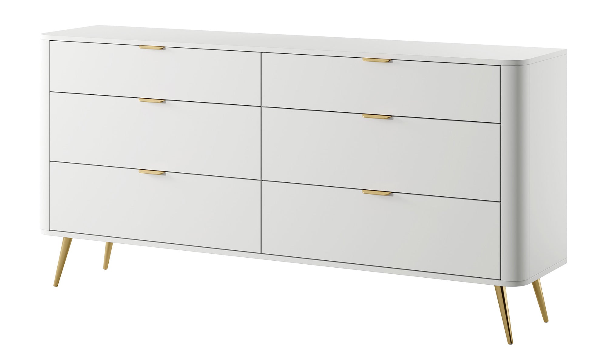 selsey-oval-kommode-173-cm-mit-6-schubladen-wei image 1
